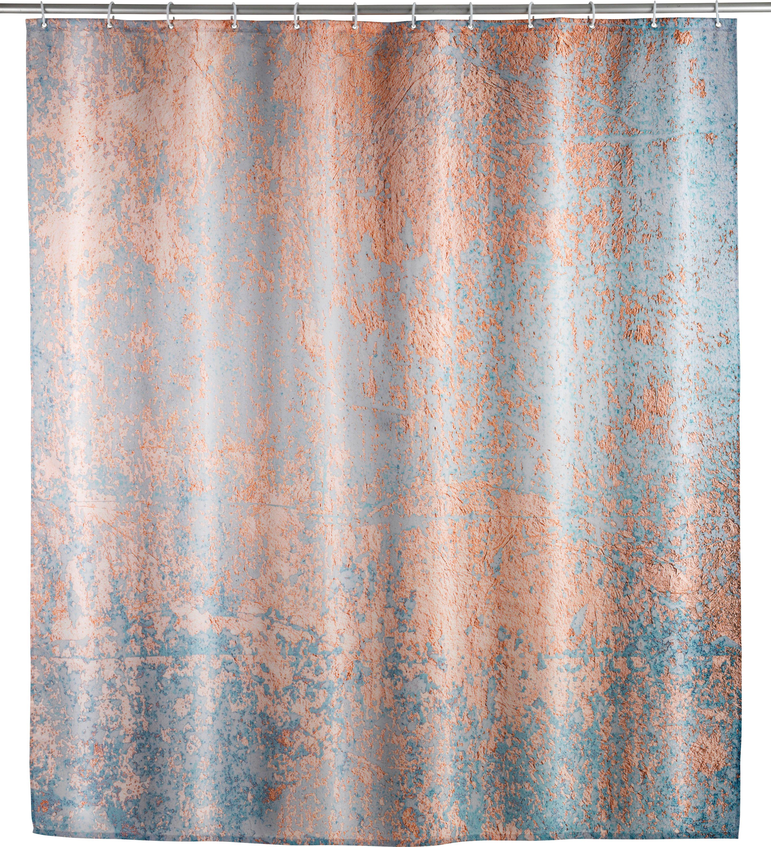 WENKO Duschvorhang Agate Breite 180 cm, Höhe 200 cm, Polyester, waschbar