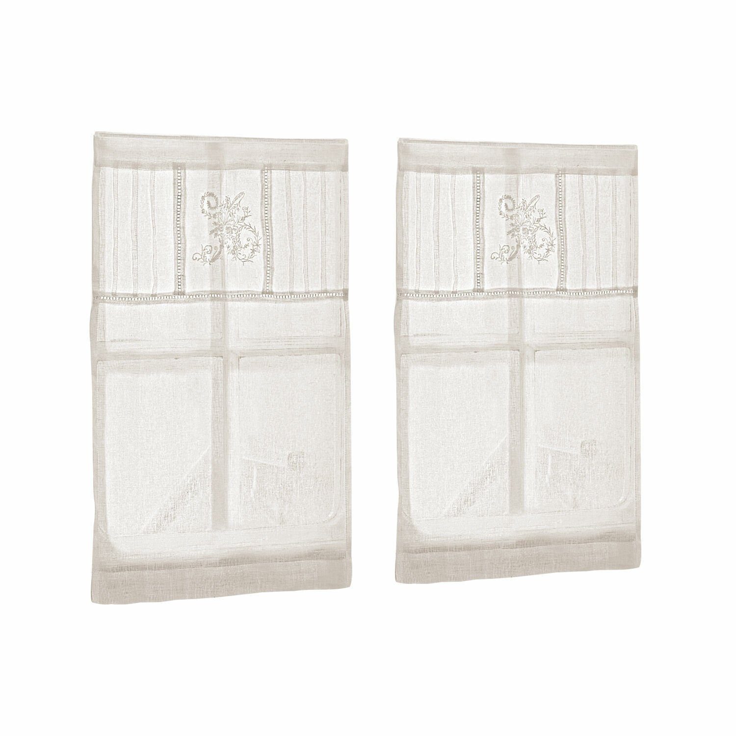 Mirabeau Scheibengardine Scheibengardine 2er Set Mayenne creme günstig online kaufen