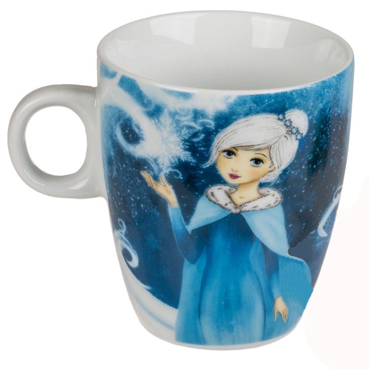 Marabellas Shop Tasse Kindertasse 180ml mit 4 Motiven zur Wahl Eisprinzessin Kindertasse, Porzellan