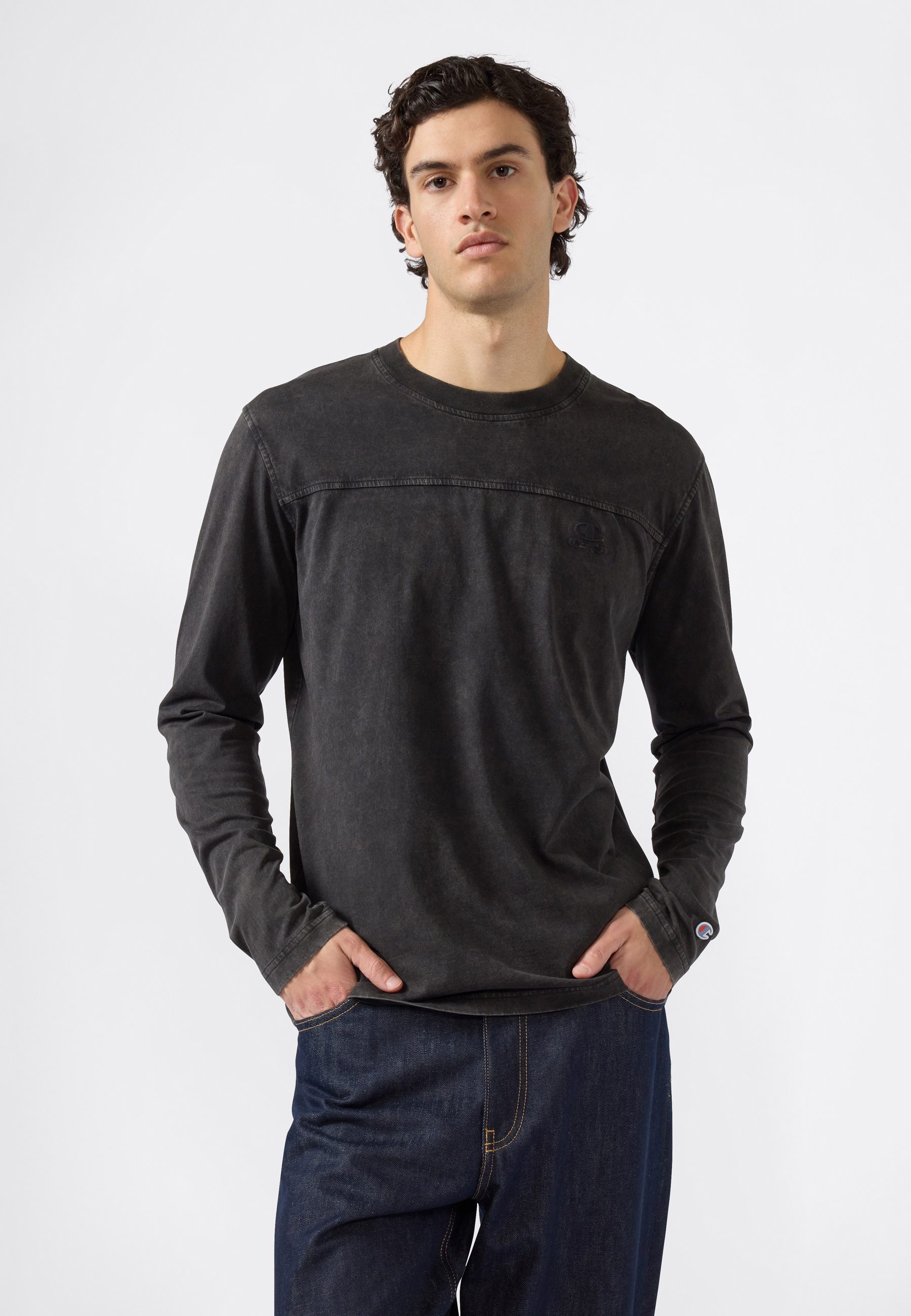 Langarmshirt ICONS Wash Crewneck Long Sleeve T-Shirt