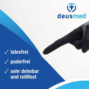 Deus21 Einweghandschuhe Nitril Handschuhe Einweghandschuhe Schwarz - Latex- & Puderfrei