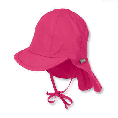 Sterntaler® Schirmmütze »Schirmmütze m. Nackenschutz« aus UV-Popeline; mit Nackenschutz, versteckbaren Ohrenklappen und Bindeband
