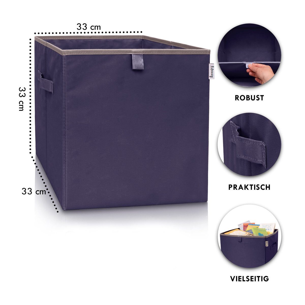 Lifeney Faltbox Aufbewahrungsbox, Dunkelblau günstig online kaufen