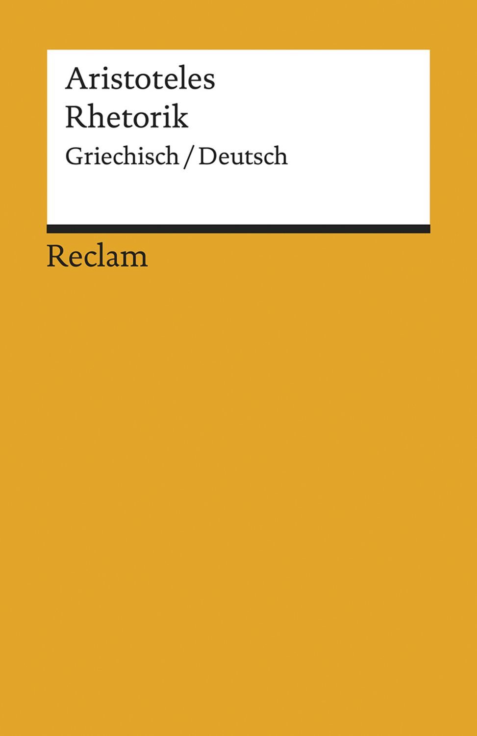 Rhetorik / Aristoteles