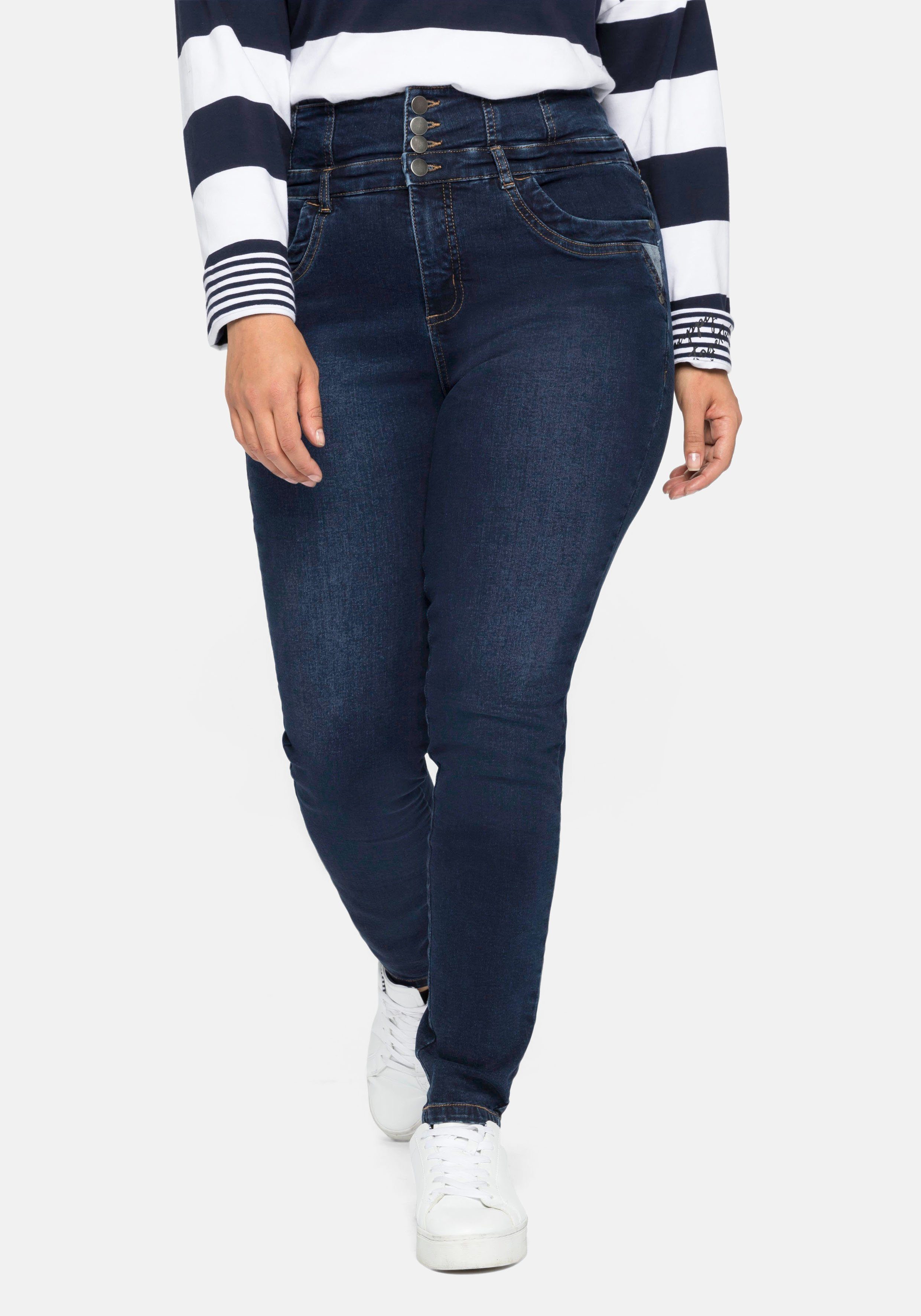 Sheego Stretch-Jeans mit High-Waist-Bund kaufen | OTTO