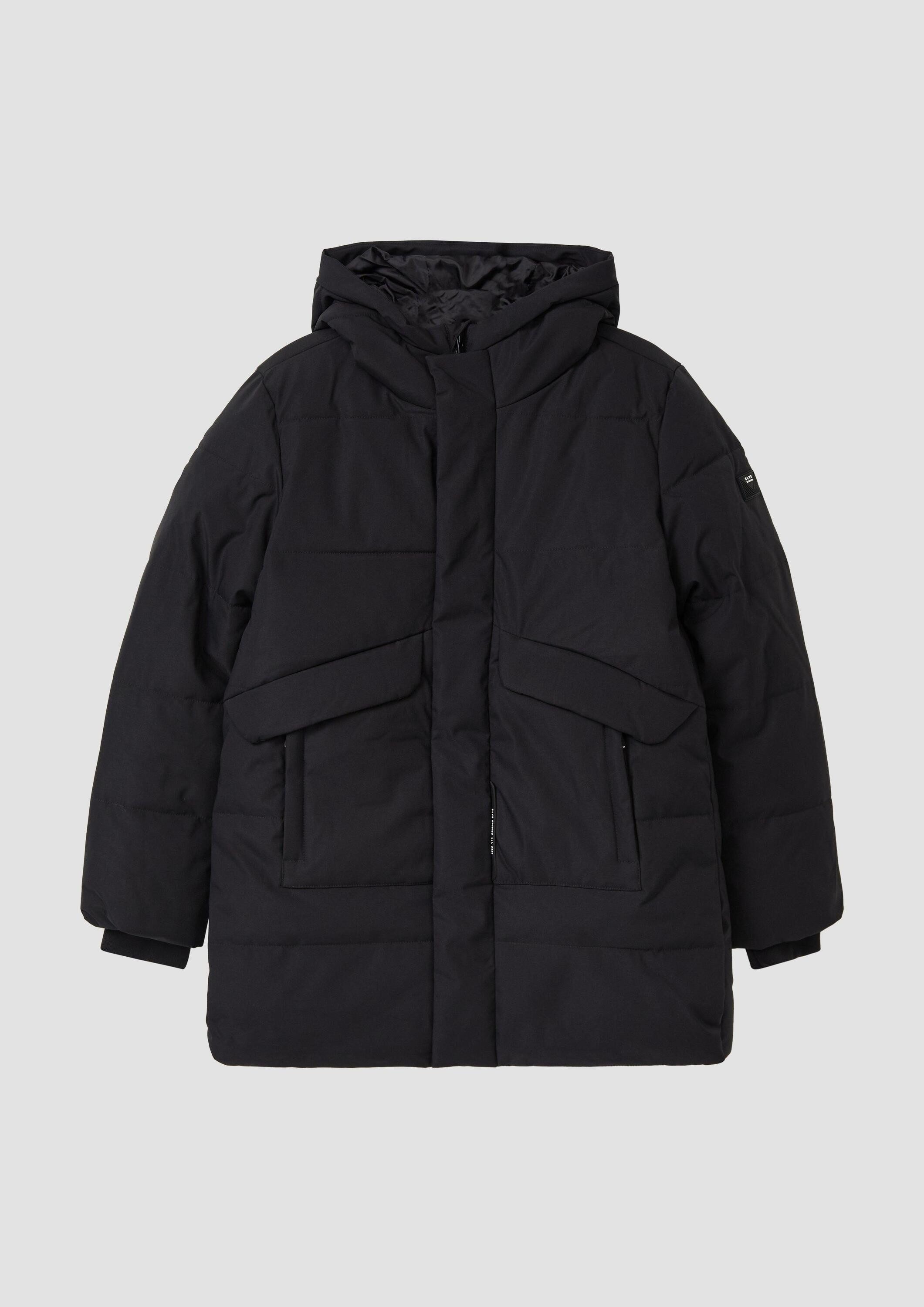 s.Oliver Winterjacke Outdoor-Mantel Warmer Steppmantel im Loose Fit mit Kapuze