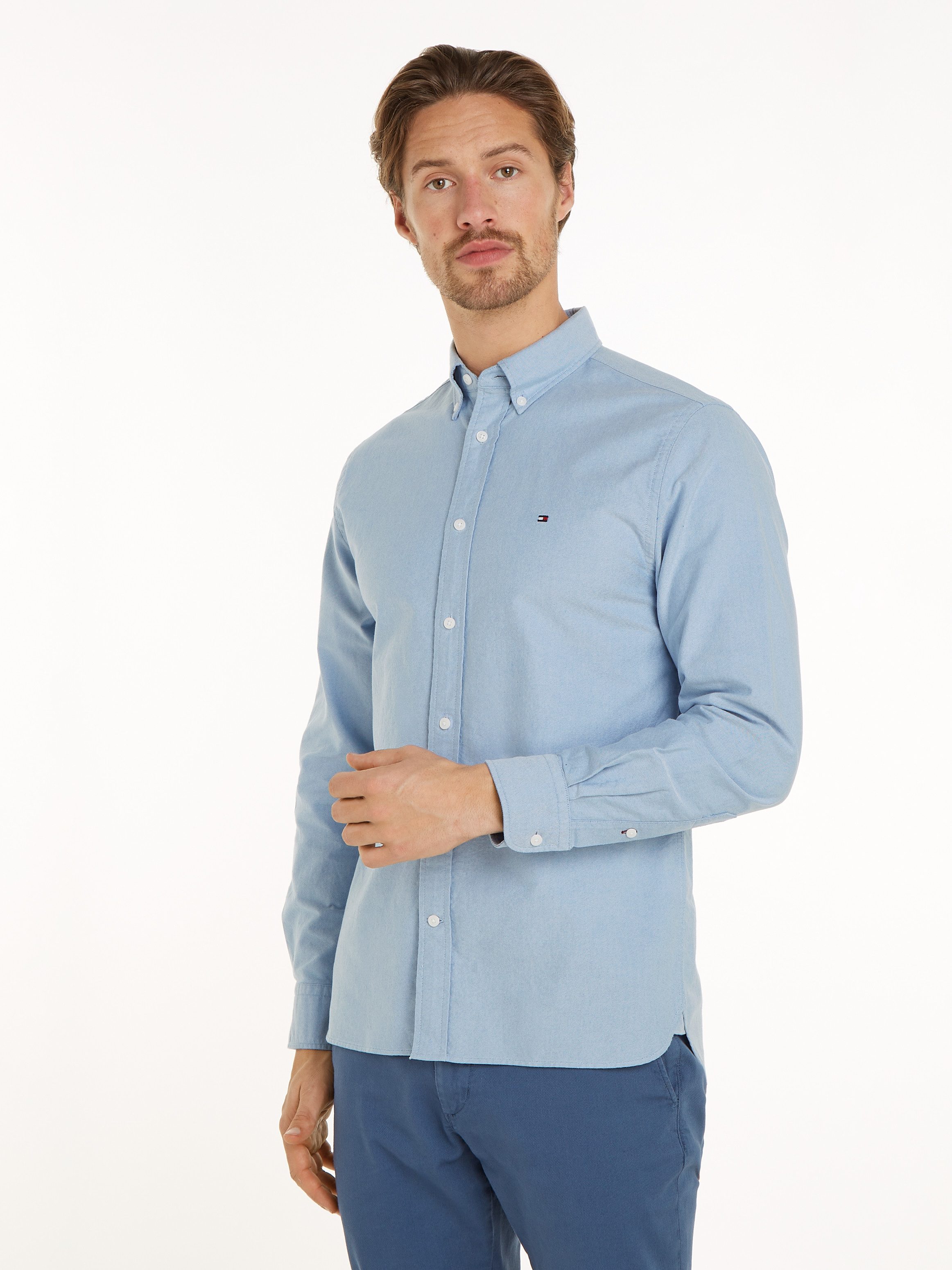 Tommy Hilfiger Langarmhemd SOLID HERITAGE OXFORD günstig online kaufen