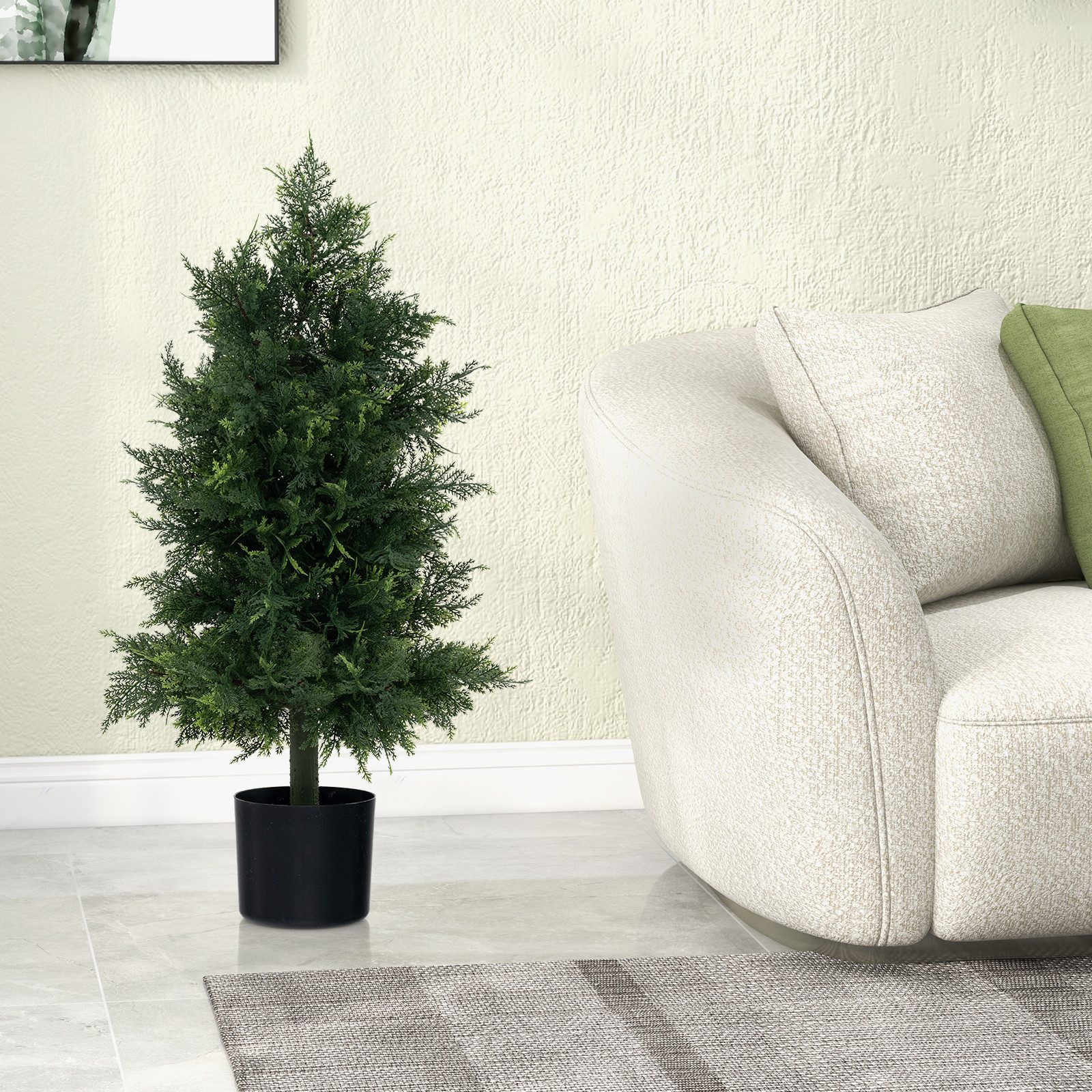Kunstpflanze Zeder, COSTWAY, Höhe 80 cm, günstig online kaufen