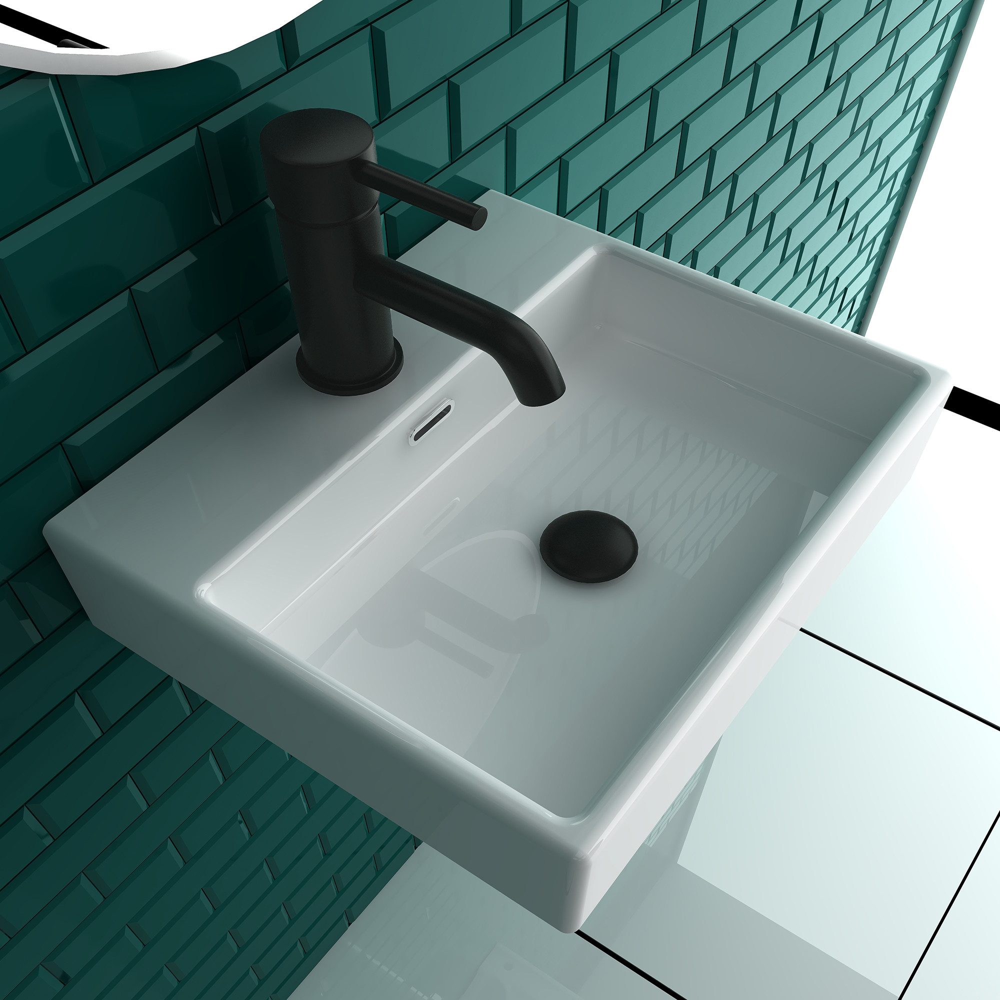 Alpenberger Waschbecken Keramik Handwaschbecken - Hänge- günstig online kaufen
