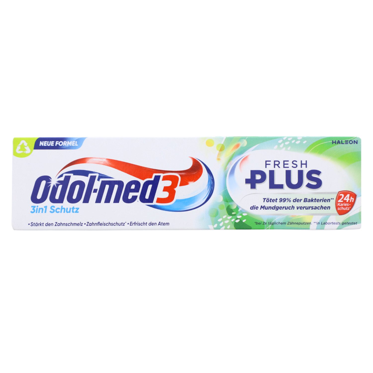 Odol Zahnpasta 2x Odol-med3 Fresh Plus Zahnpasta Zahncreme je 75ml 3in1 Schutz Minzig