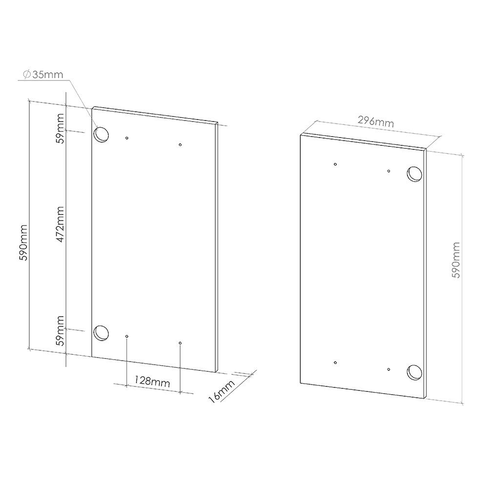 Vicco Hängeschrank R-Line, Anthrazit Hochglanz, 59.2 x 59 cm Möbelfront für den Hän... (1-St)