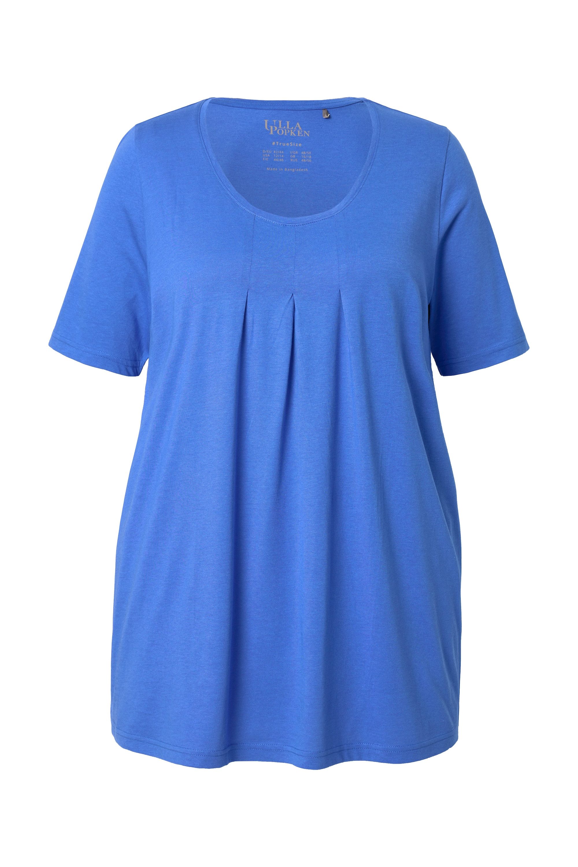Ulla Popken T-Shirt T-Shirt Zierfalten A-Linie günstig online kaufen