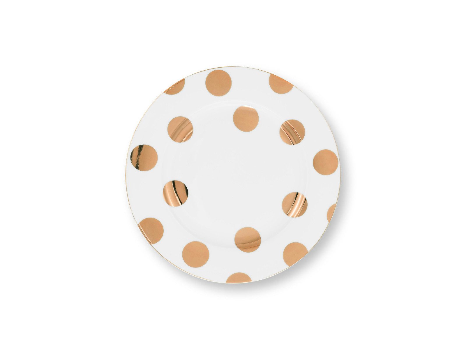 PiP Studio Frühstücksteller Dot Delight Frühstücksteller weiß-gold 23cm
