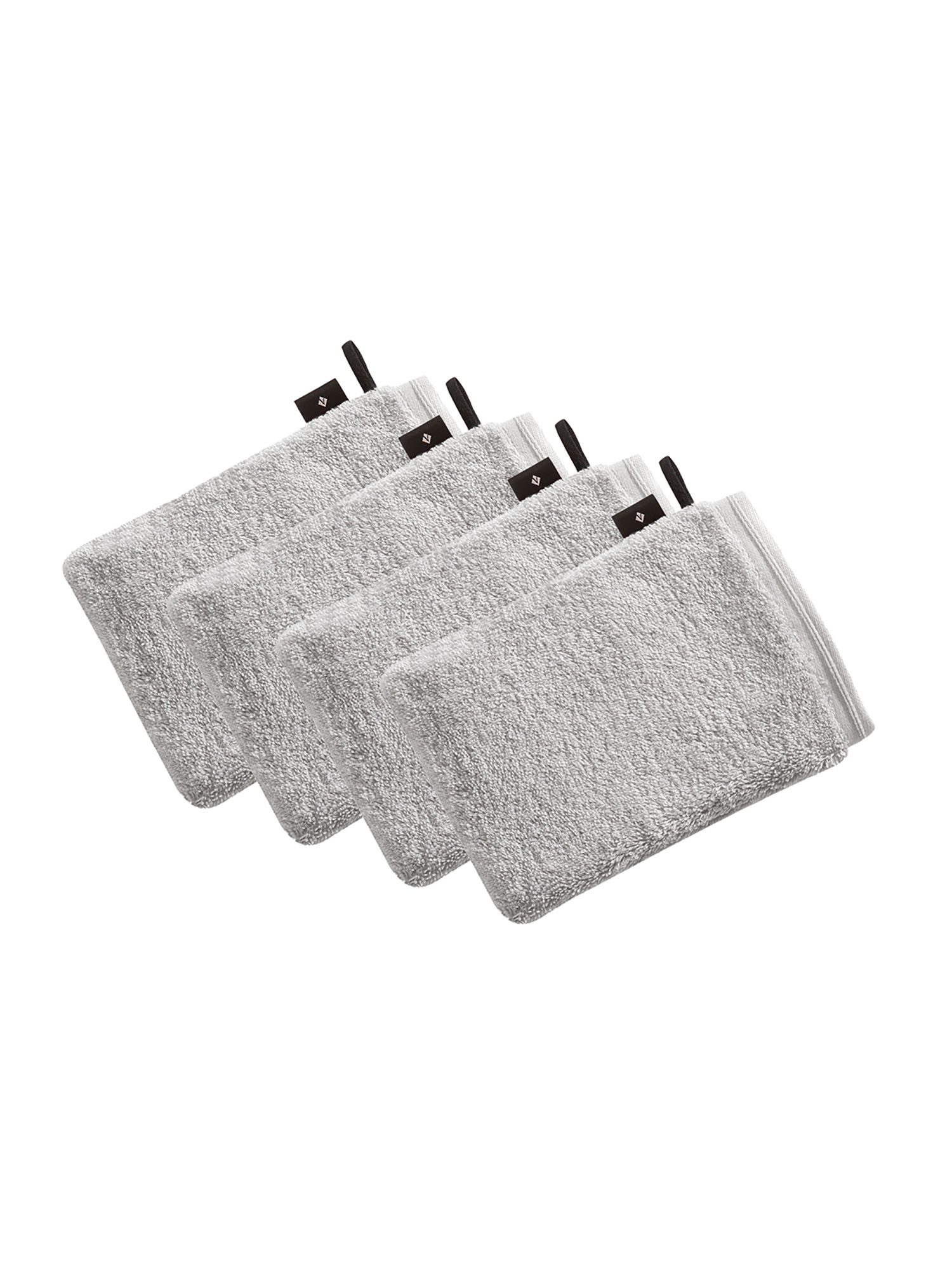 Vossen Waschhandschuh 4er Pack Waschhandschuh 22 x 16 cm Vegan Life, Frottier (Spar-Set, 4-St)