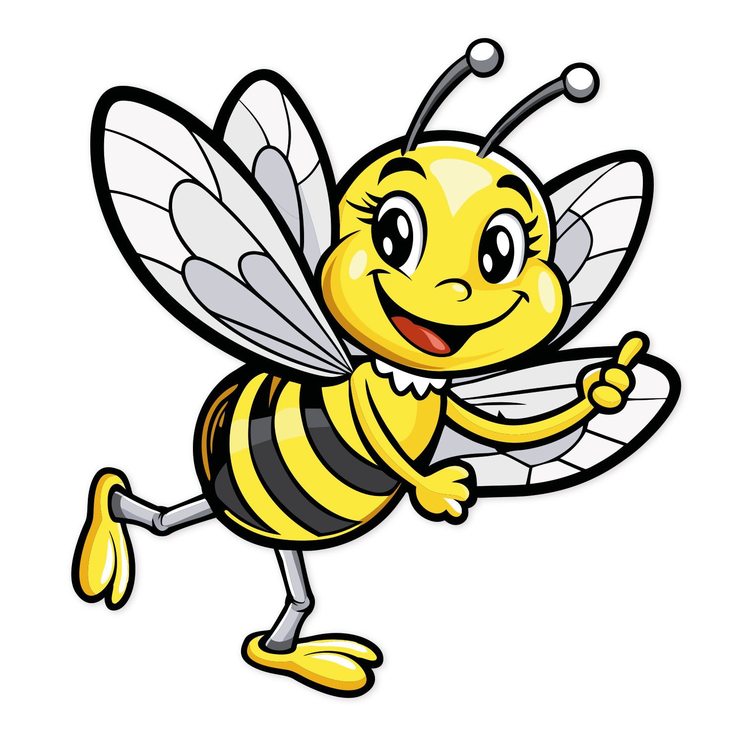 iSecur Aufkleber Auto-Aufkleber Lächelnde Biene I 10 cm I wetterfest I kfz801