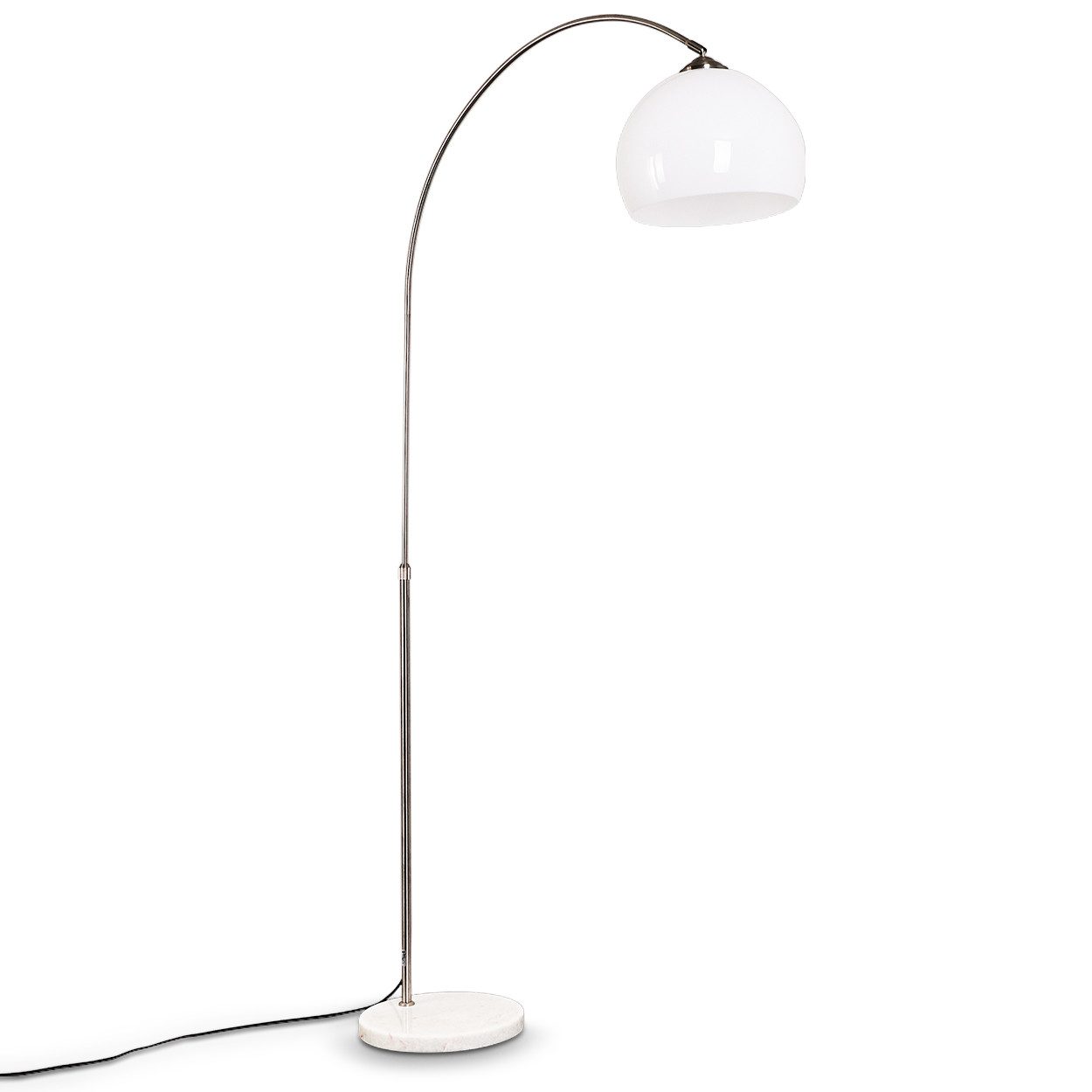 hofstein Stehlampe »Orte« moderne Stehleuchte mit Fuß aus Marmor in Nickel-matt/Weiß, ohne Leuchtmittel, verstellbare Metall in Nickel-matt/Weiß, E27, mit Fußschalter. € 84,99