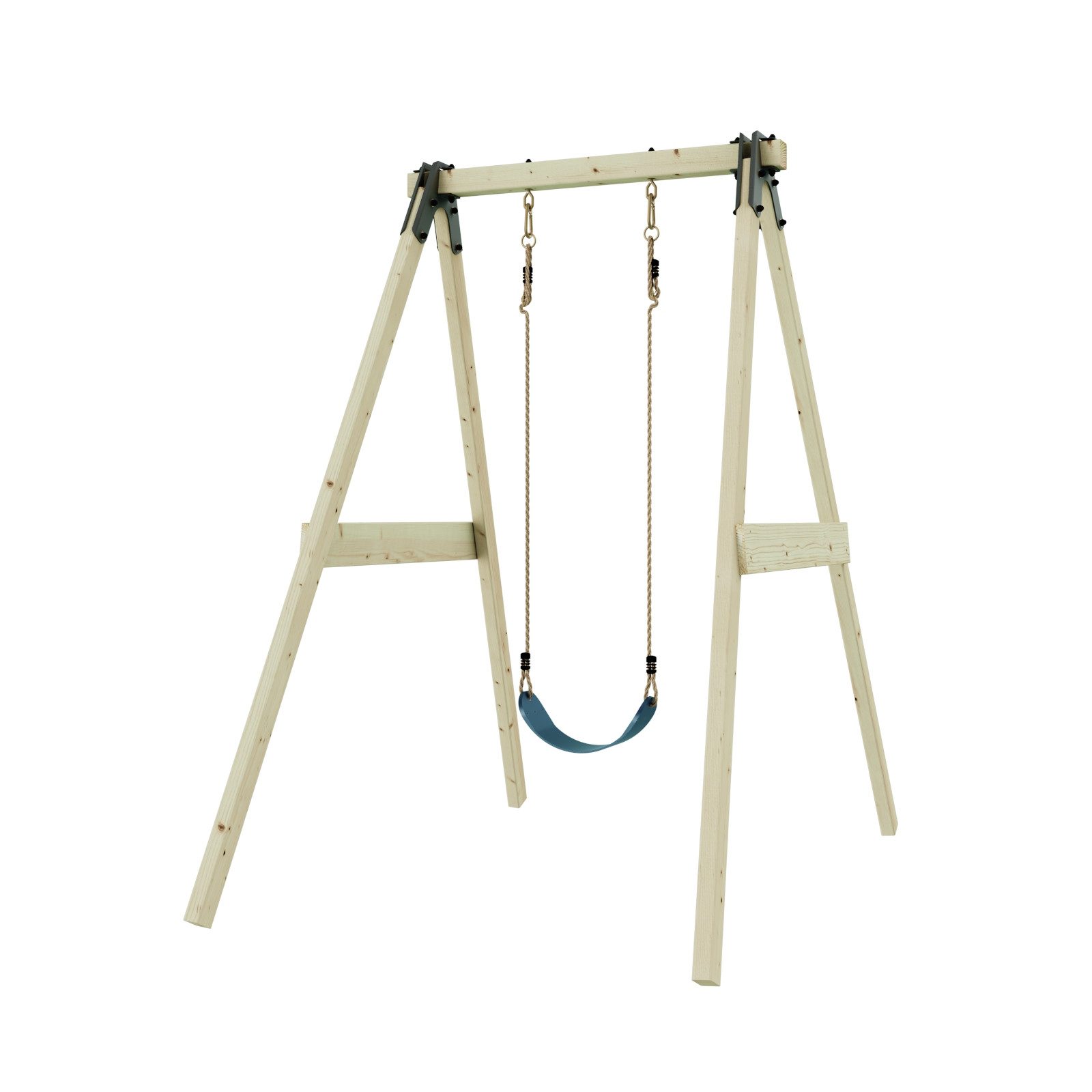 OutdoorToys Schaukelkombination Schaukel Löwenzahn aus Holz in Marineblau, aus Holz in Marineblau