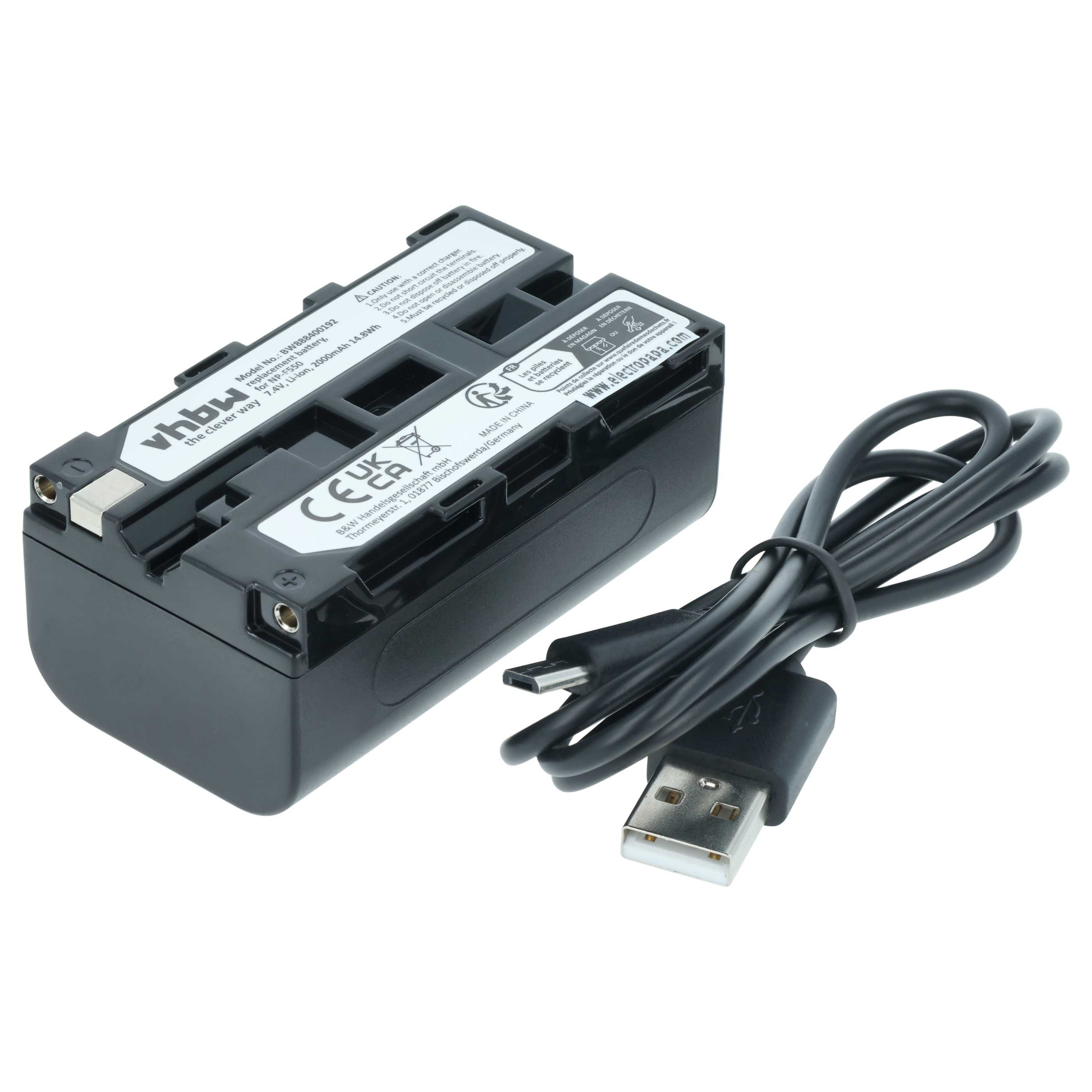 vhbw Akku passend für Grundig LC-D300HE, SCENOS LCD6000HE, LIVANCE Kamera-Akku Akku Li-Ion 2000 mAh (7,4 V, 1 St), Leistungsfähiger Austausch-Akku für Digitalkamera, Spiegelreflexkamera