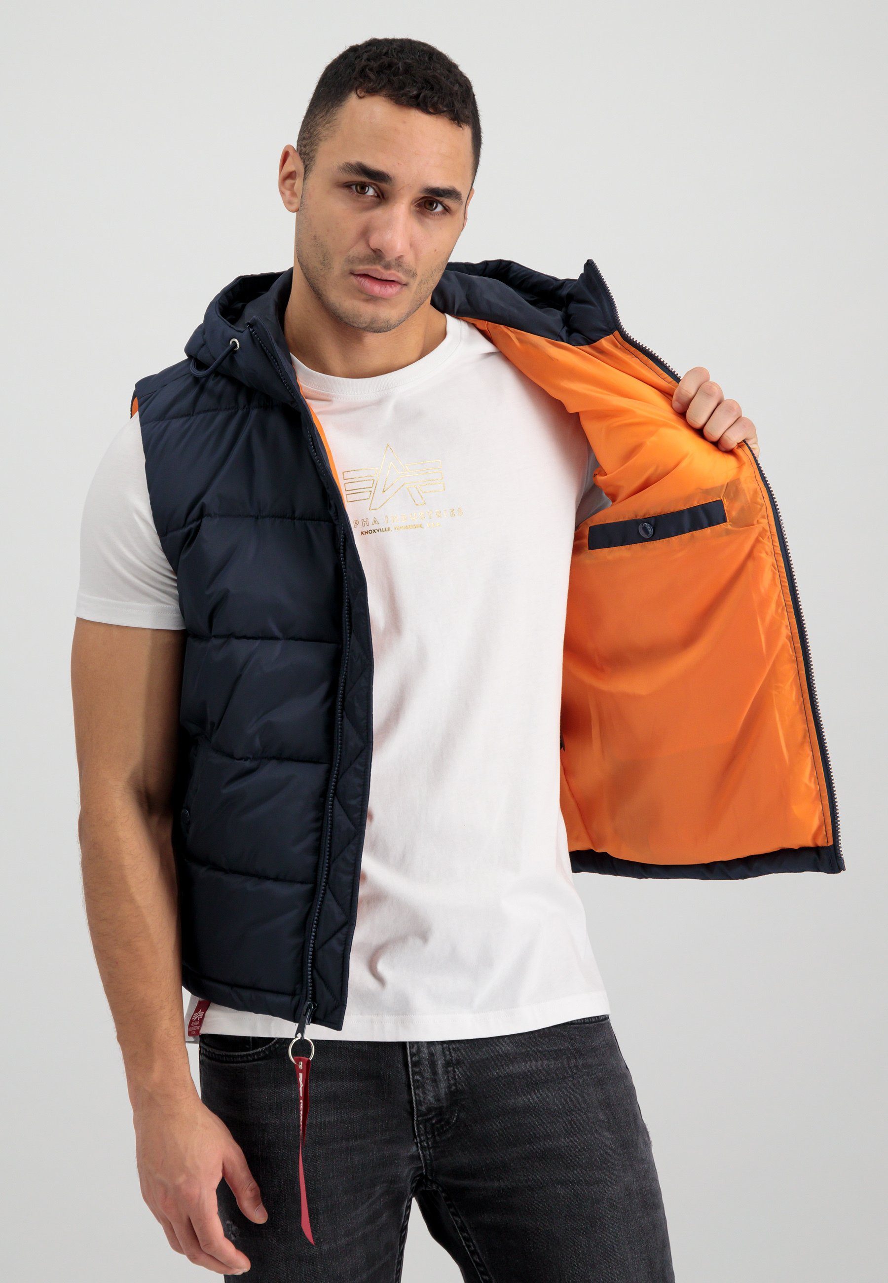 Hooded - rep.blue Industries Men Vests Vest FD Puffer Industries Alpha Alpha Blouson