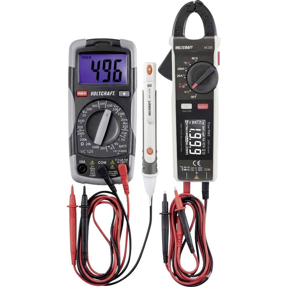 VOLTCRAFT Multimeter Set - DT-TEST-KIT 150+VC-331 Hand-Multimeter digital CAT III 600 V