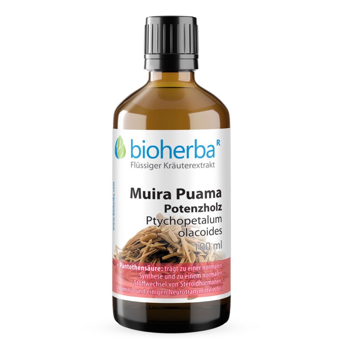 BIOHERBA R Muira Puama Potenzholz Ptychopetalum olacoides Tropfen Tinktur 100 ml Nahrungsergänzungsmittel