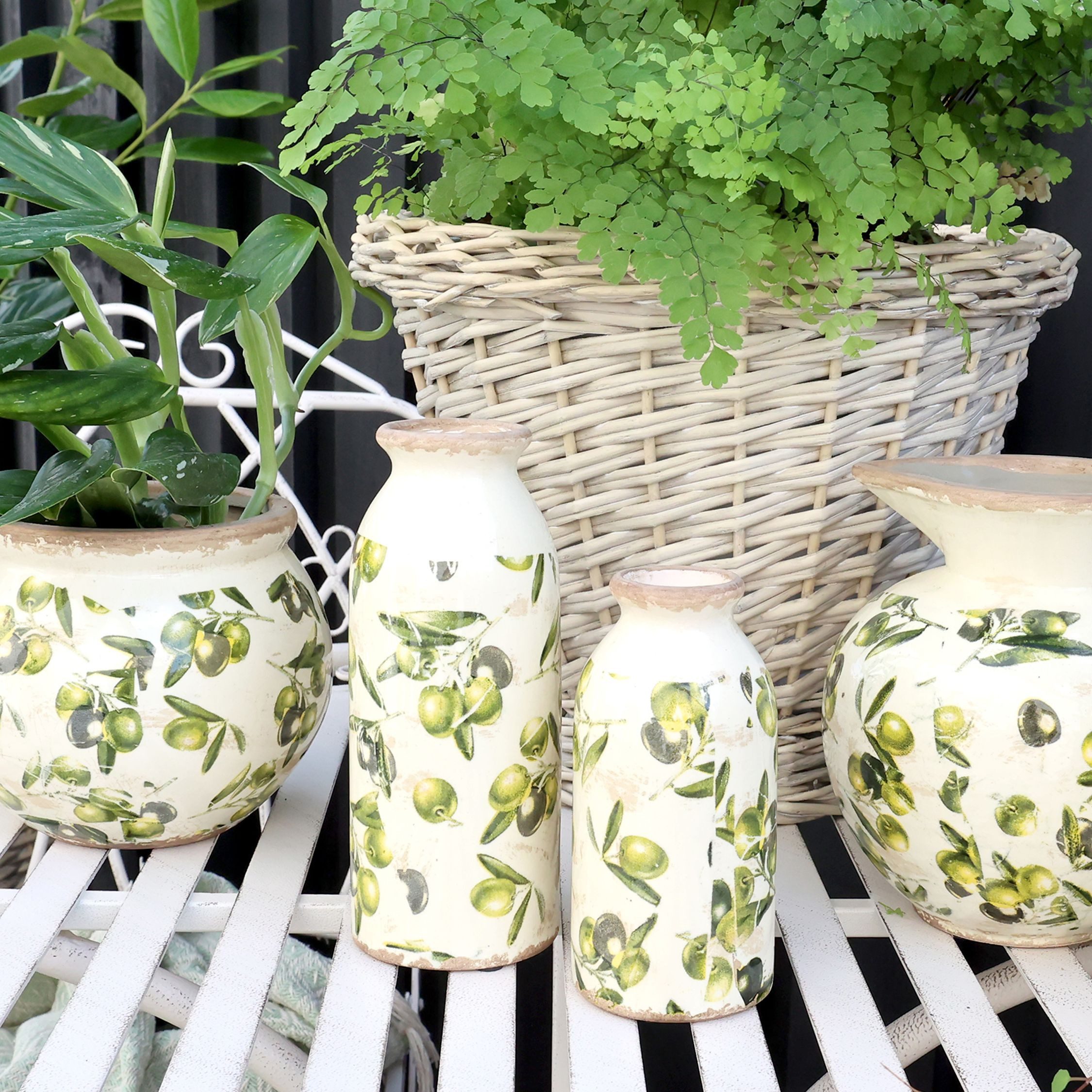 Annimuck Tischvase Chic Antique Vintage Olive günstig online kaufen
