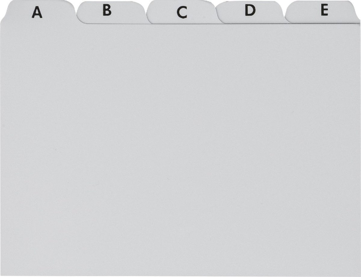 BRUNNEN Karteikasten Karteiregister A6 Kunststoff 25-teilig A-Z grau