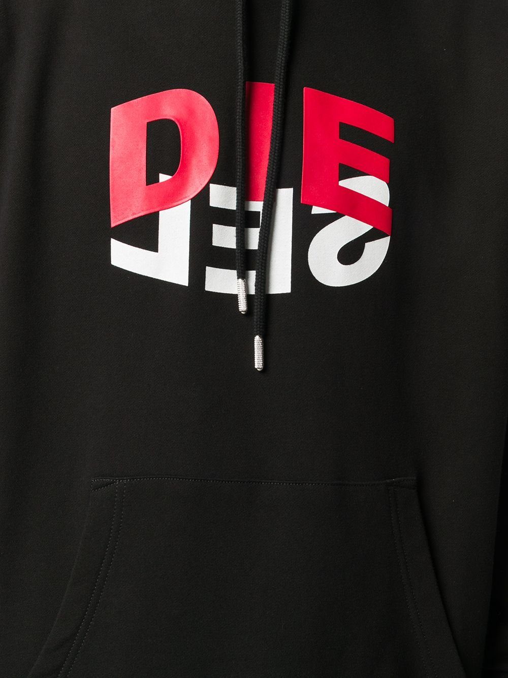 Diesel Kapuzensweatshirt Regular Fit Hoodie Logo Schwarz - S-GIRK-HOOD-N1