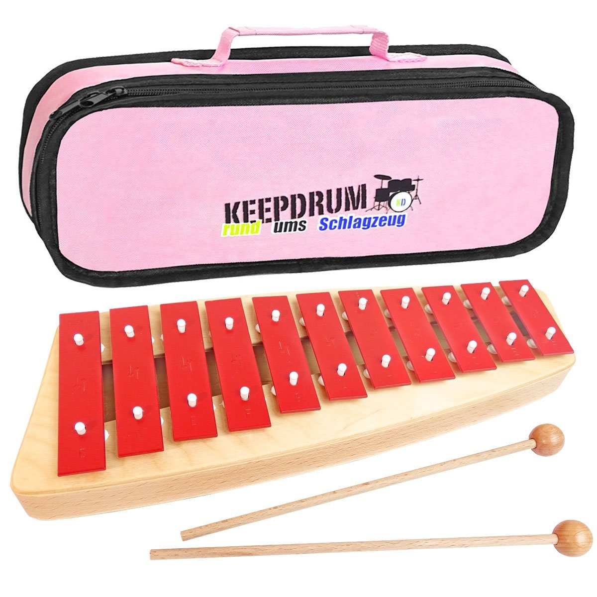 SONOR Glockenspiel NG-10 für Kinder mit Tasche Pink