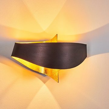 hofstein Wandleuchte »Aschi« Wandlampe aus Metall in Braun/Gold, ohne Leuchtmittel, moderne mit Up & Down-Effekt, 2xG9, Zimmerlampe mit Lichteffekt