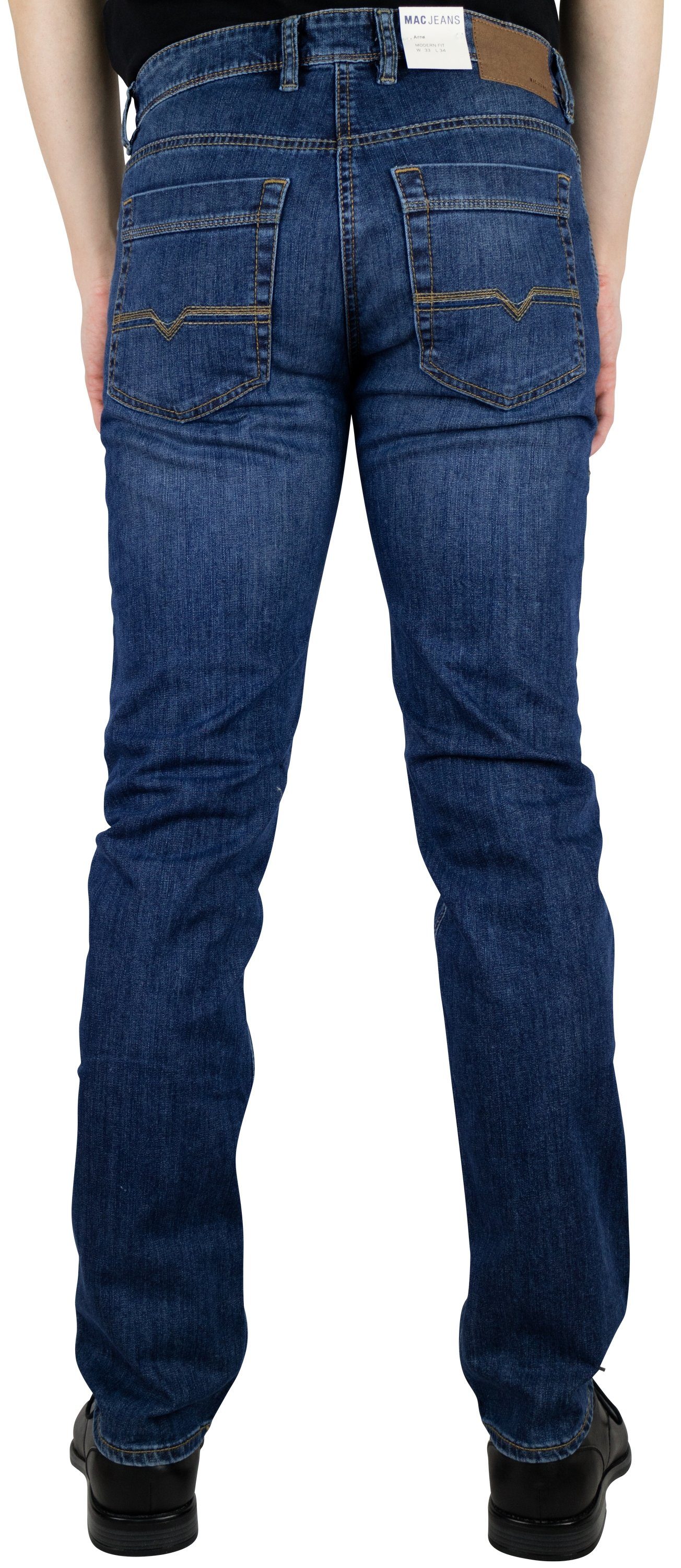 dark 5-Pocket-Jeans ARNE used MAC H621 blue MAC
