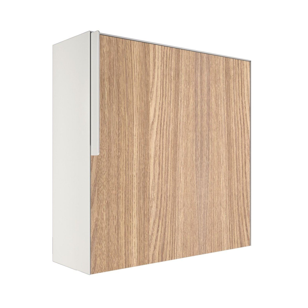 Bravios Briefkasten Wandbriefkasten Porto Weiß mit Holzdekor-Front