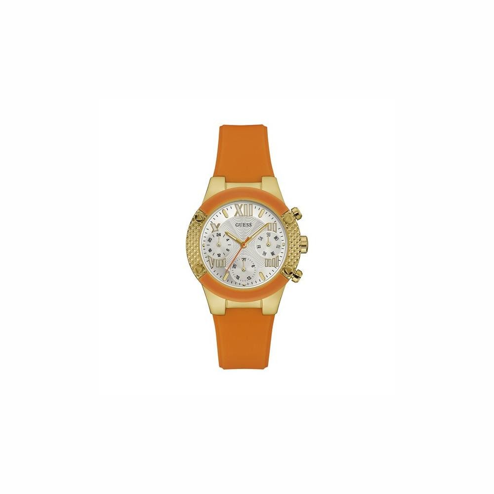 Guess Quarzuhr Guess Damen-Armbanduhr Silikon W0958L1 44mm Quarzuhr