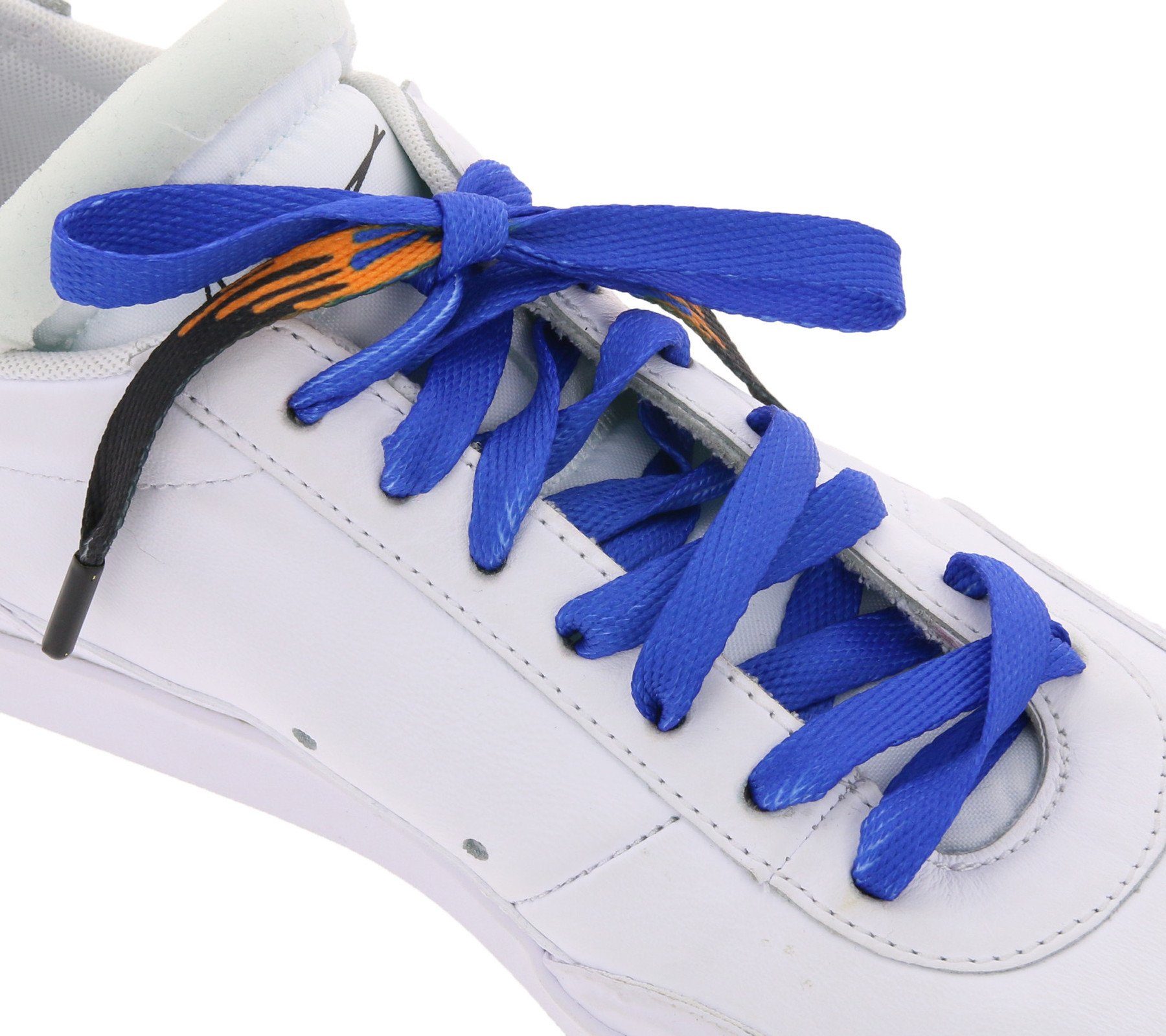 Schnürbänder trendige Tubelaces Schuhe Schnürsenkel TubeLaces Navy/Schwarz/Orange Schuhbänder Schnürsenkel
