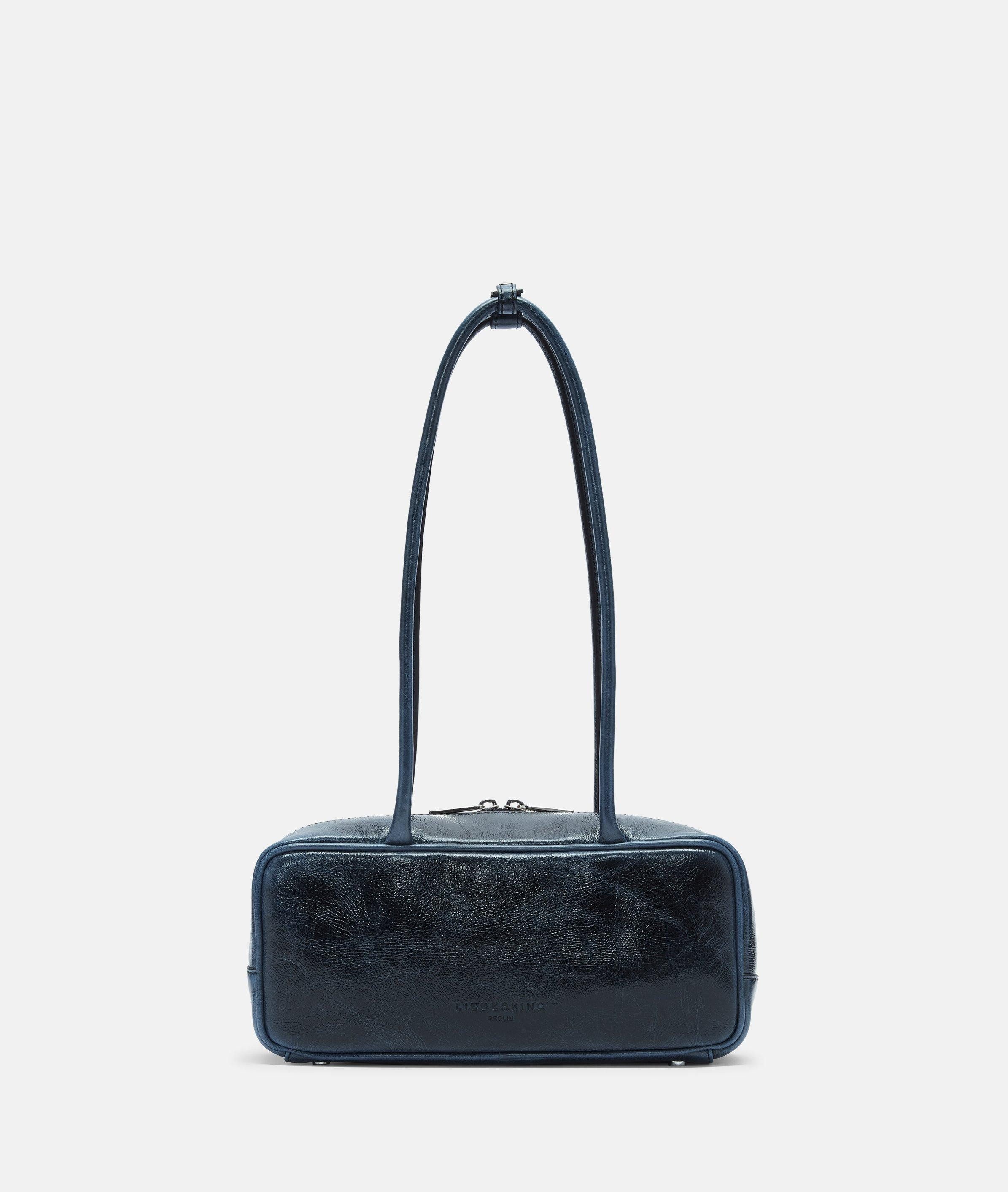 Liebeskind Berlin Schultertasche Satchel, Handliche Tasche aus Rindsleder mit glossy Finish