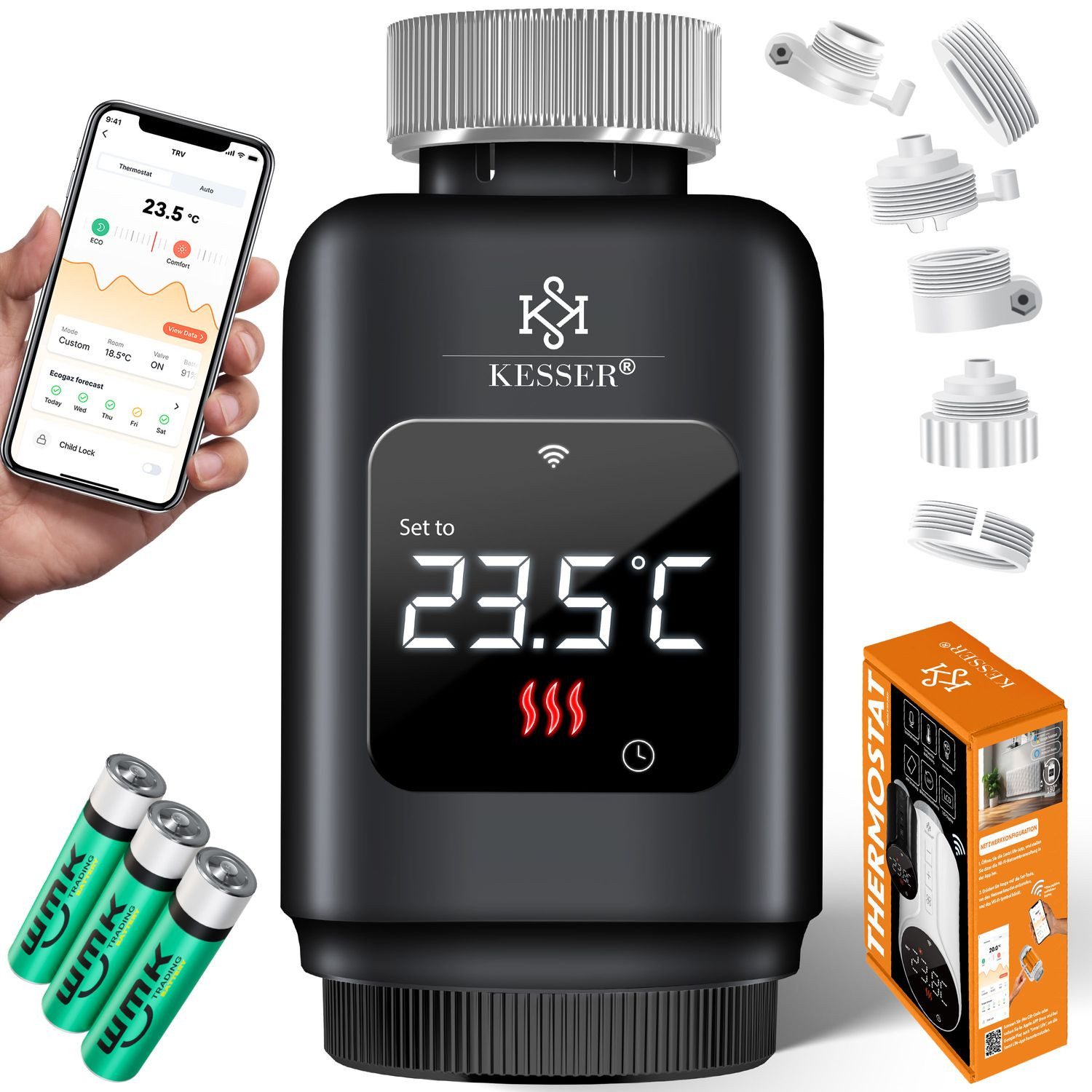 KESSER Heizkörperthermostat, Heizungsregler Smart Home Heizungssteuerung günstig online kaufen