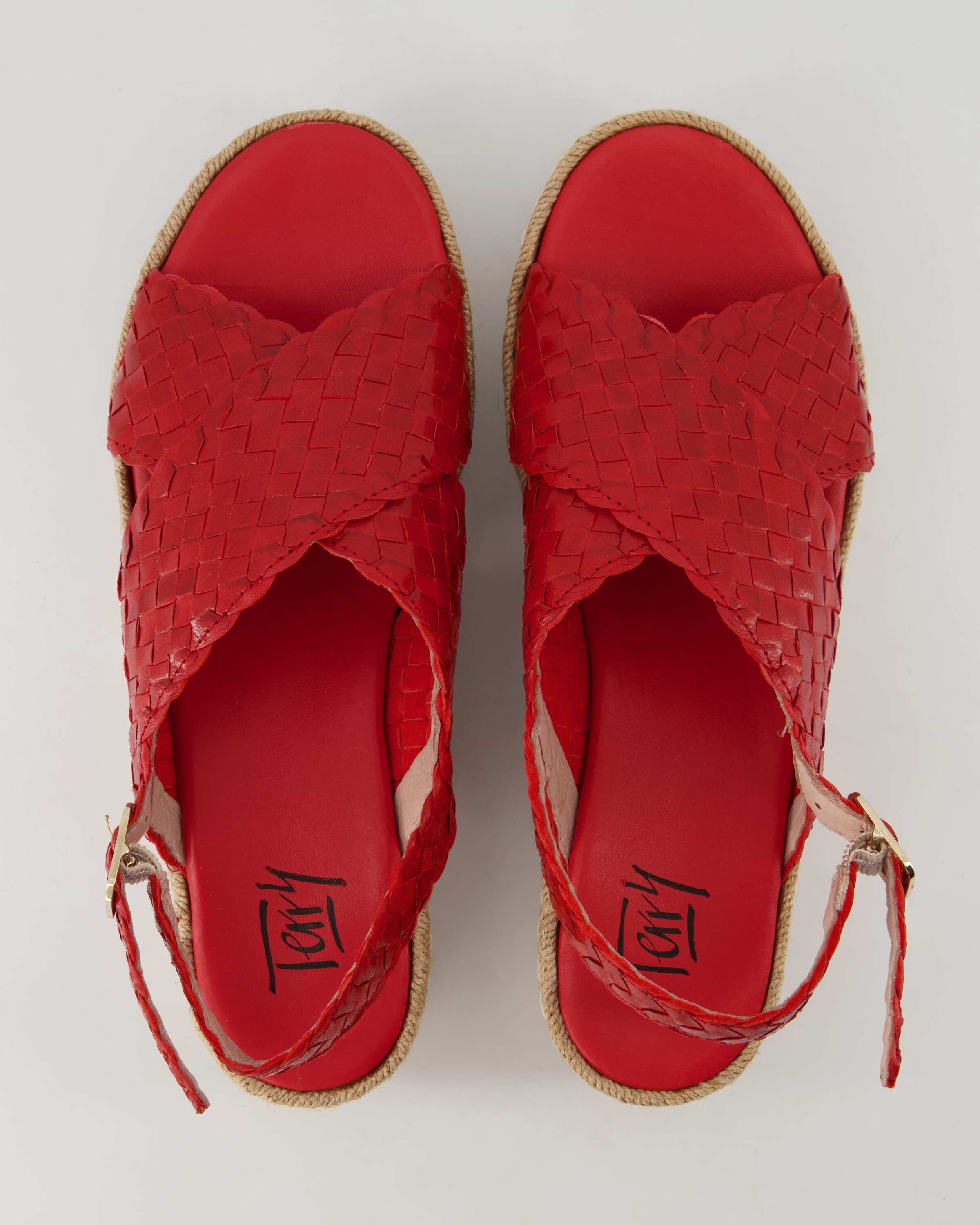 Terry Sandale Obermaterial: Leder
