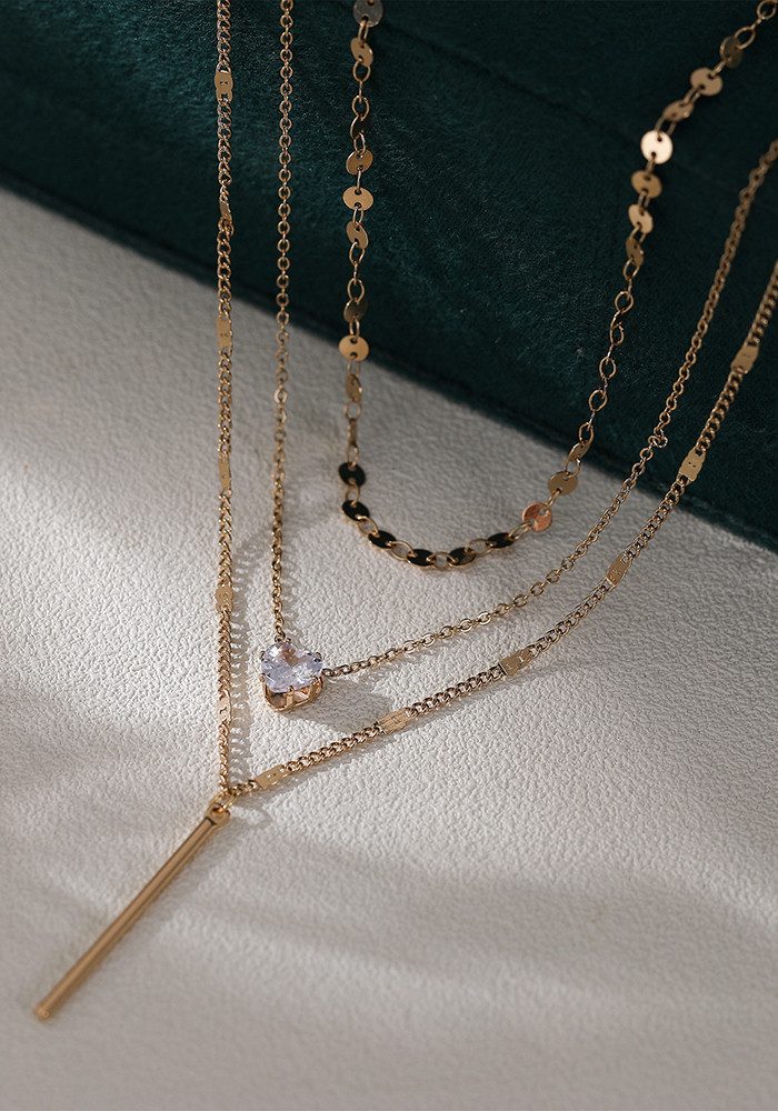 The Beauty House Kette mit Anhänger mehrreihige Halskette für Fraun, Edelst günstig online kaufen