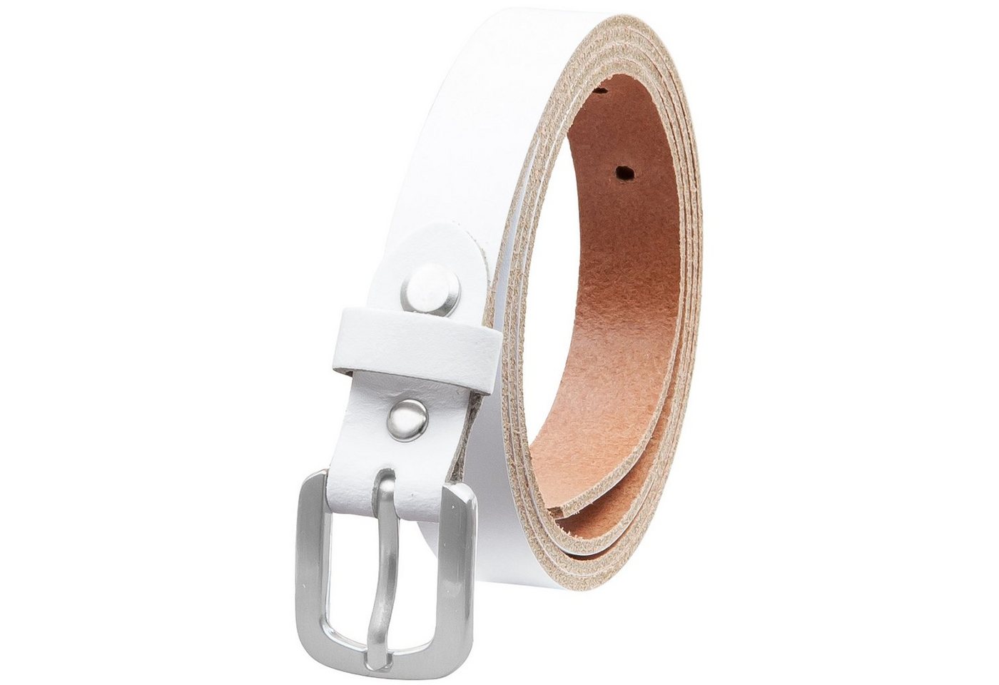 COLOGNEBELT Ledergürtel OM15-SL-Weiss MADE IN GERMANY, Weiss Kürzbar, 100 % Echtleder, Unisex