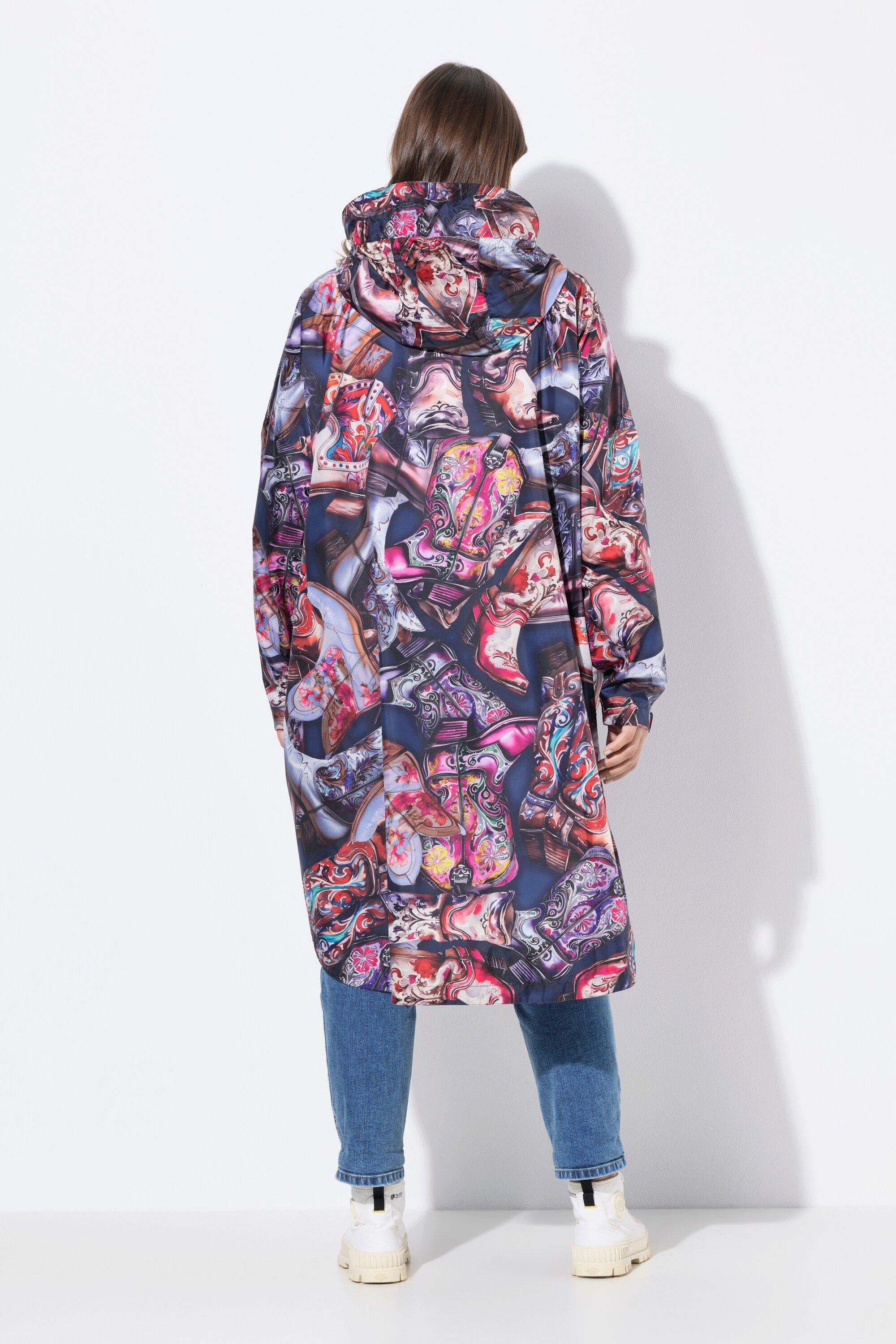 Laurasøn Funktionsjacke Funktions-Regencape Unisex Print Kapuze