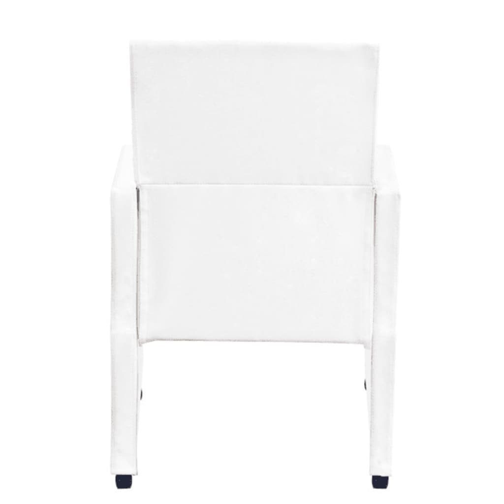 Weiß Weiß Stk. St) Kunstleder vidaXL | Weiß Esszimmerstuhl Esszimmerstühle (2 2