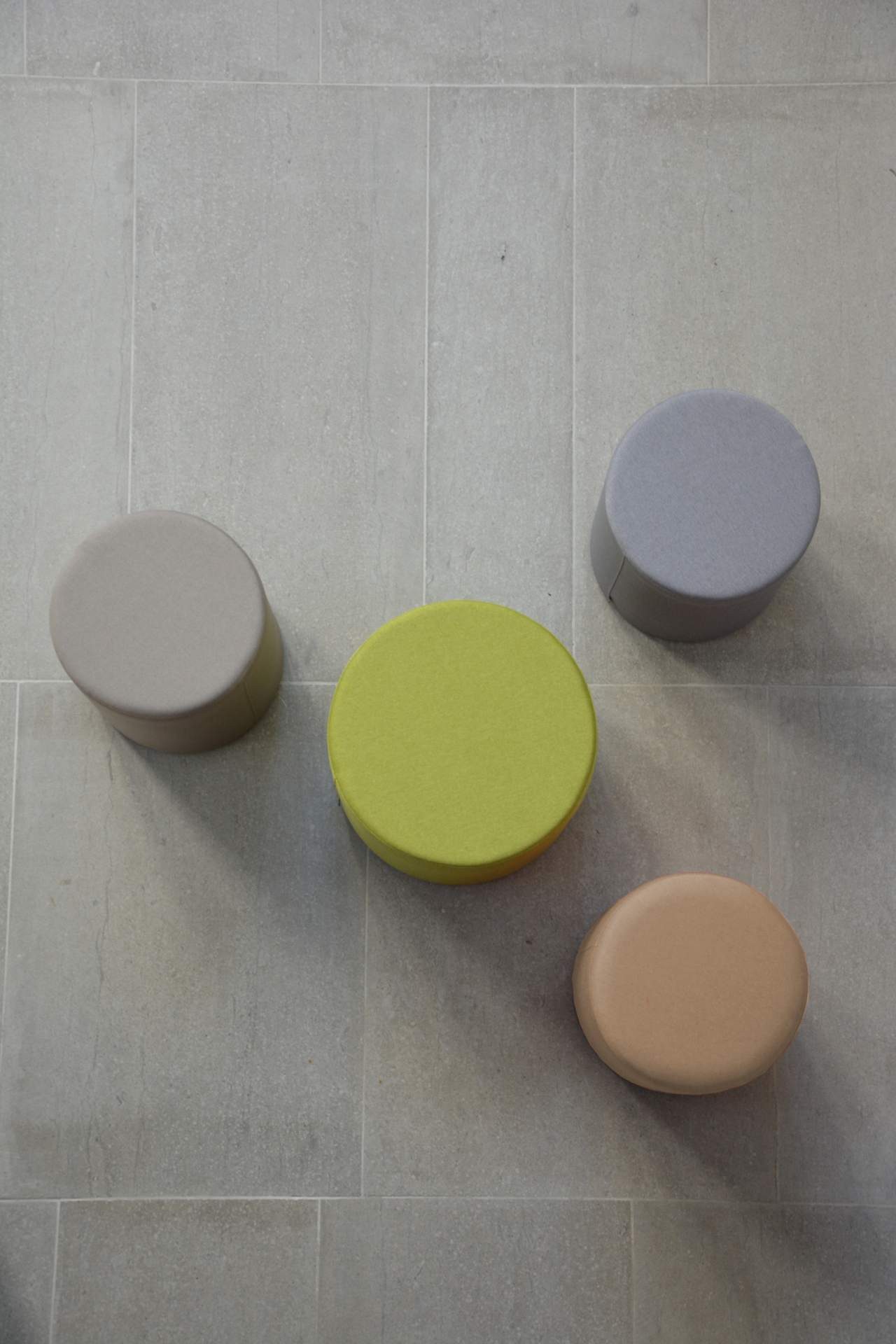 jankurtz Pouf Rondo Ø 50 cm, Blau