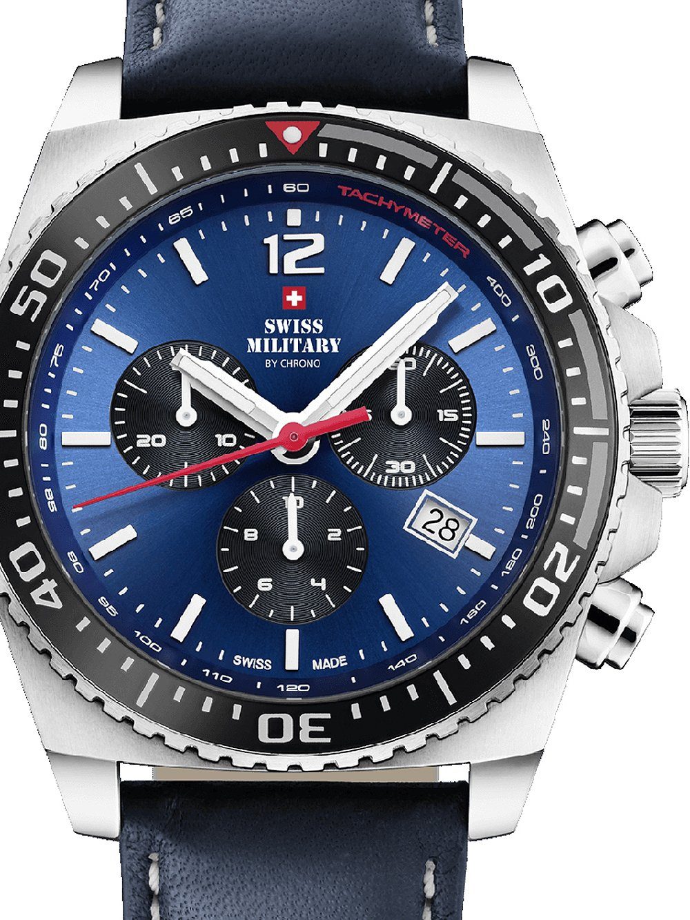 Quarzuhr Swiss Military SM34093.04 Sport Chronograph Herrenuhr 45mm 10ATM Swiss Military SM34093.04 Sport Chronograph Herrenuhr 45mm 10ATM