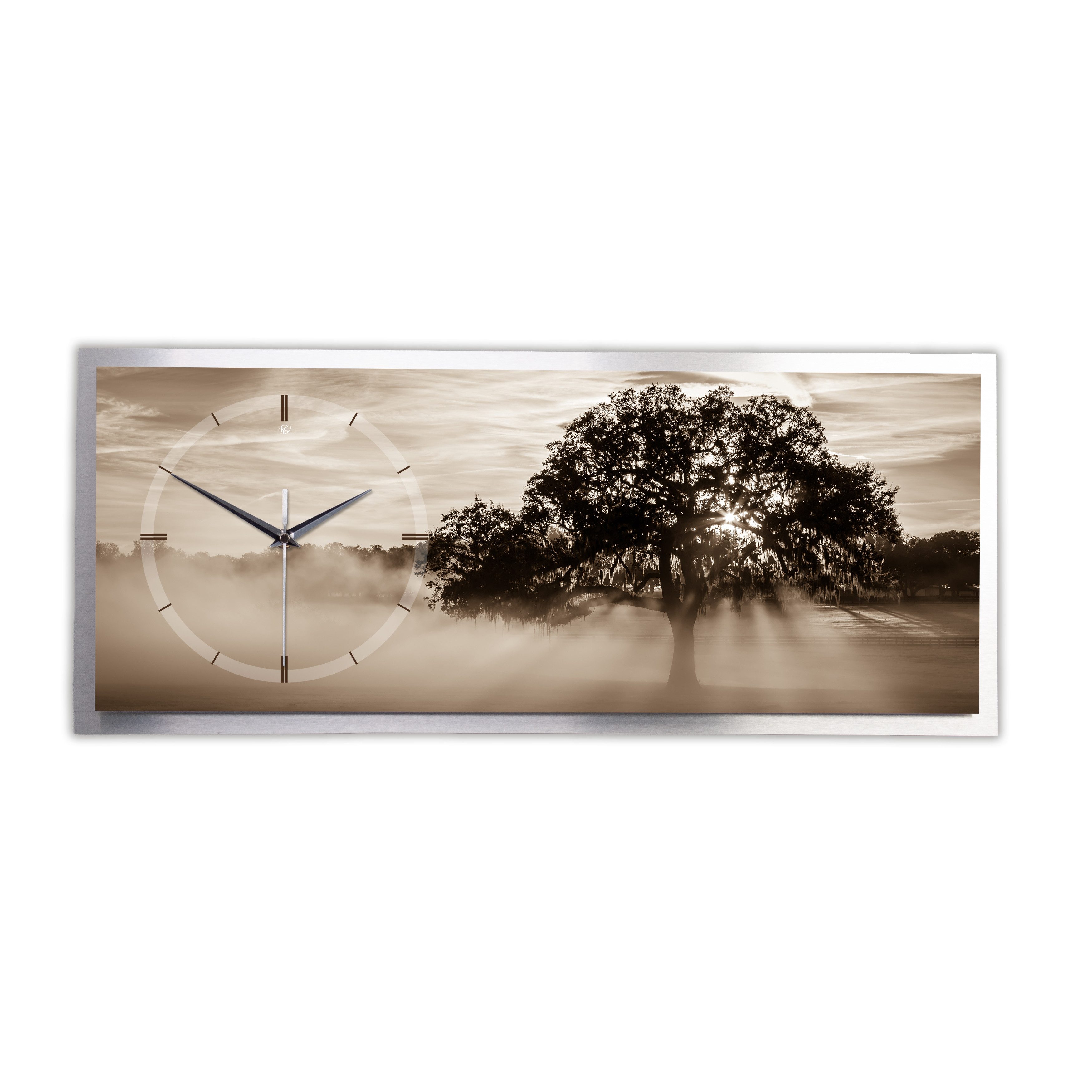 Kreative Feder Wanduhr "Chill Out" 3D Designer Wanduhr aus Alu, leise (ohne Ticken; Quarz oder Funkuhrwerk; verschiedene Größen)