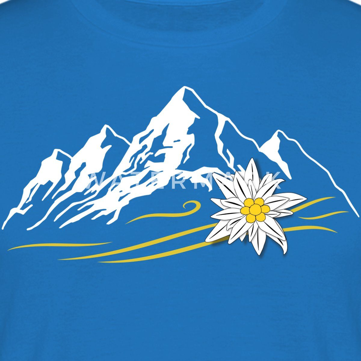 Spreadshirt T-Shirt Berglandschaft Bergliebe Alpen Mit Edelweiß Männer T-Sh günstig online kaufen