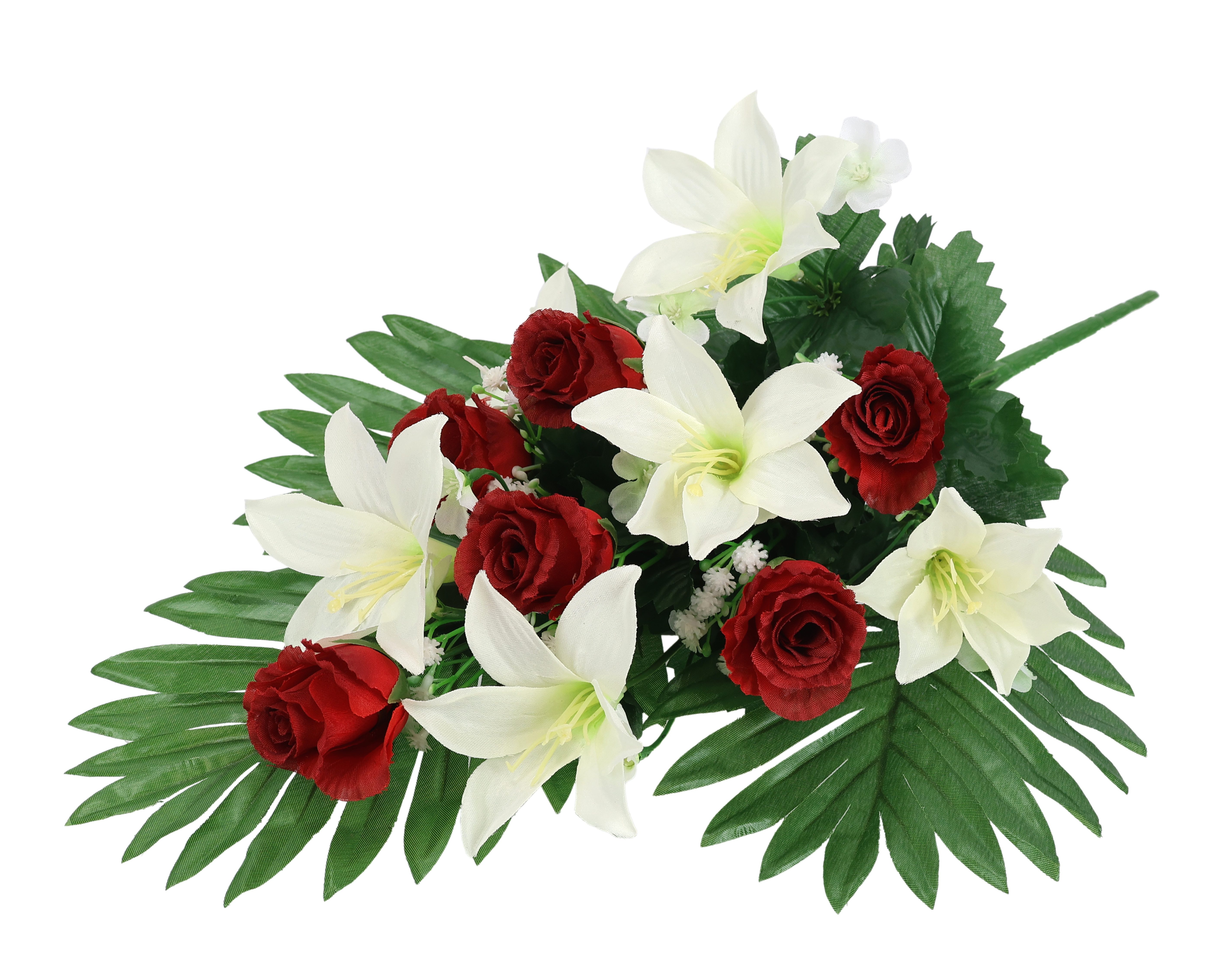 Kunstblume Aufleger Rosen/Lilien Rosen/Lilien, I.GE.A., Höhe 14 cm, Bouquet günstig online kaufen