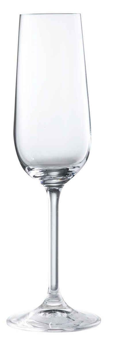 BOHEMIA SELECTION Sektglas SIMPLY, 190 ml Fassungsvermögen, Glas, Spülmaschinengeeignet
