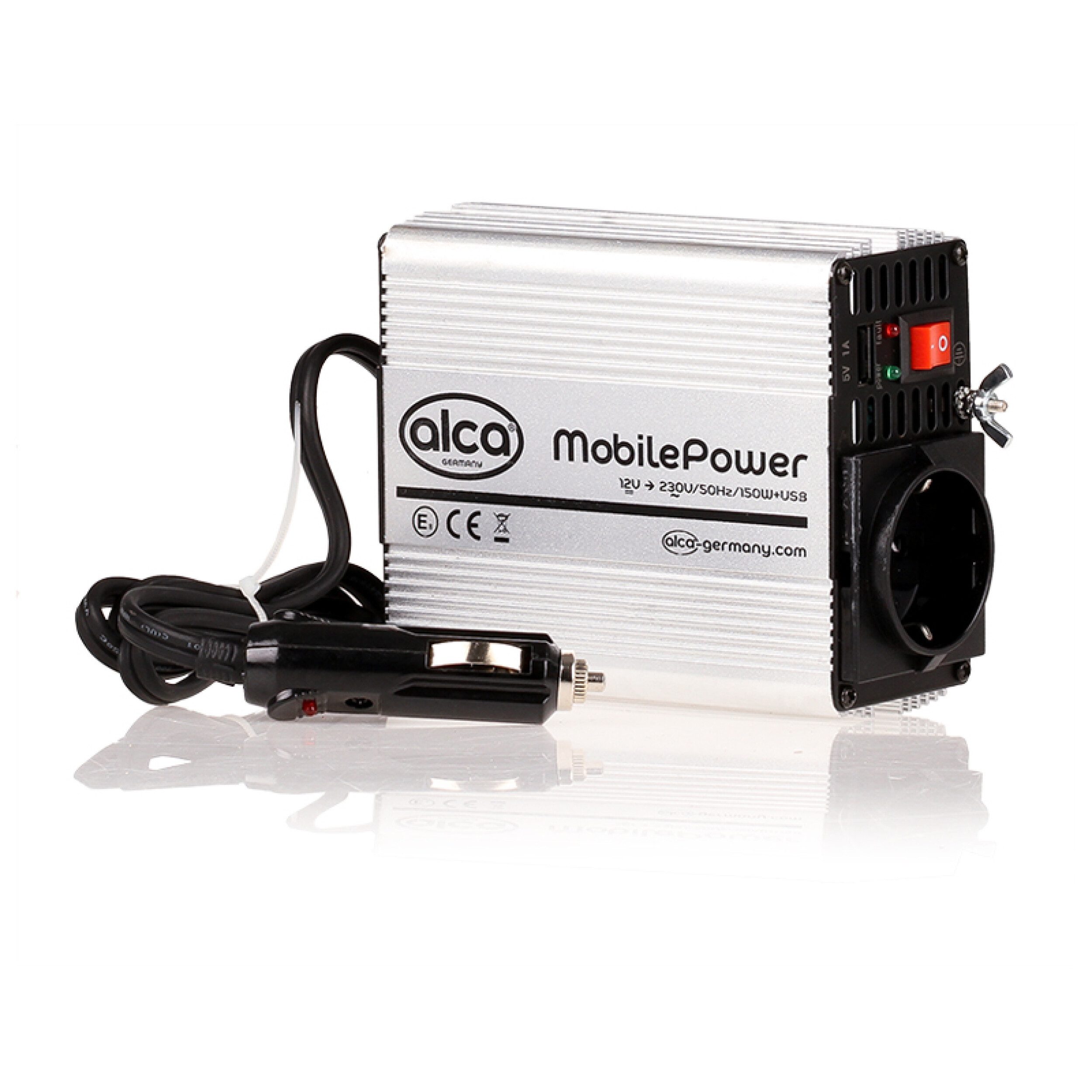 alca Power-Inverter 12V =>230 V 150W + USB KFZ-Adapter