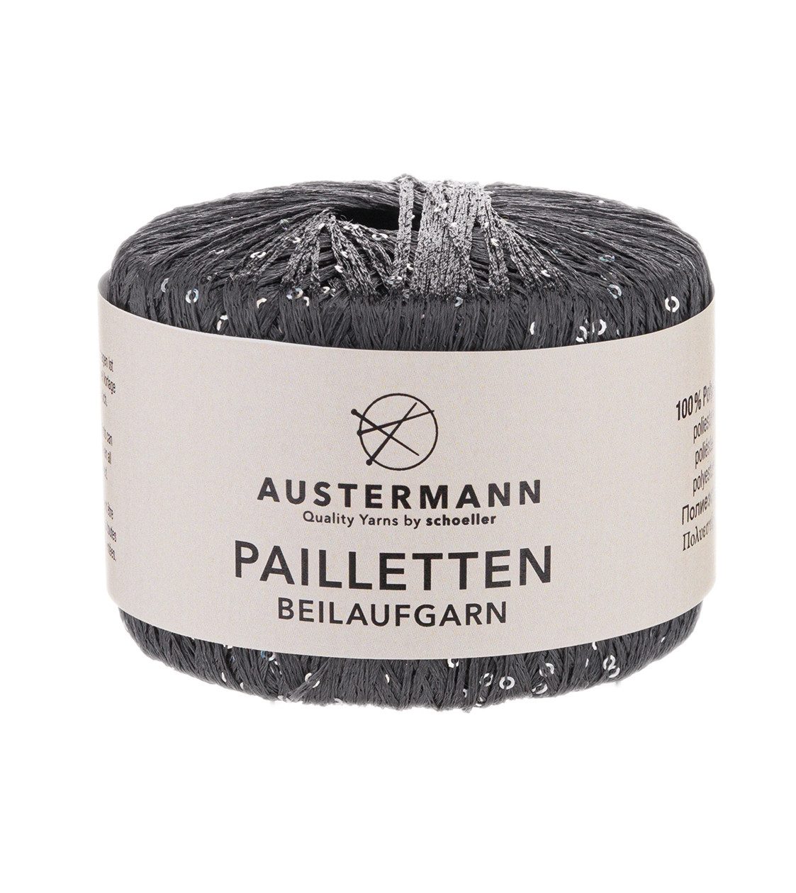 Austermann Garn AUSTERMANN Pailletten Beilaufgarn 25g Häkelwolle, 185,00 m, Eleganz, Glanz