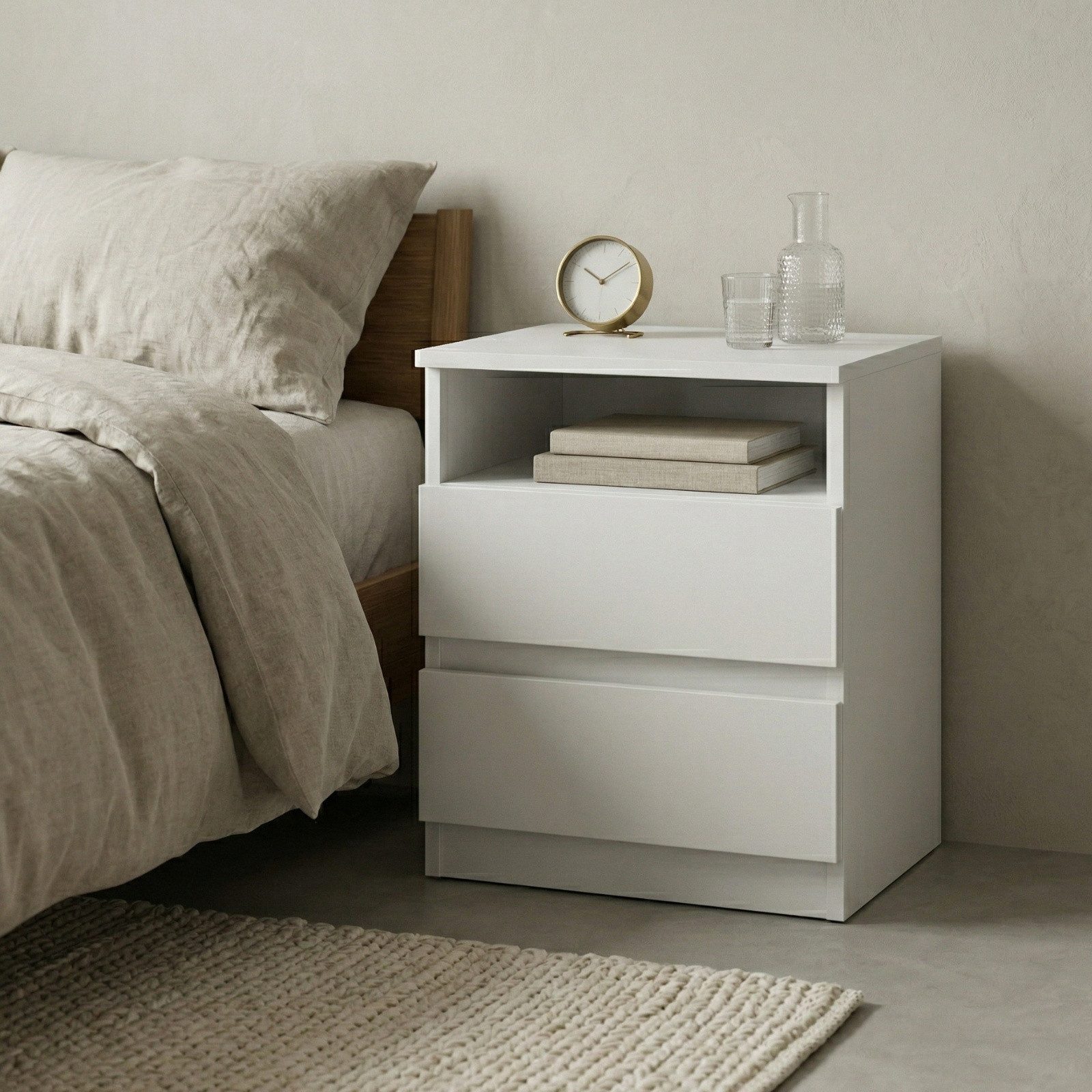 SCENA LIVING Nachttisch Nachtschrank AURI, 40 x 50 x 32